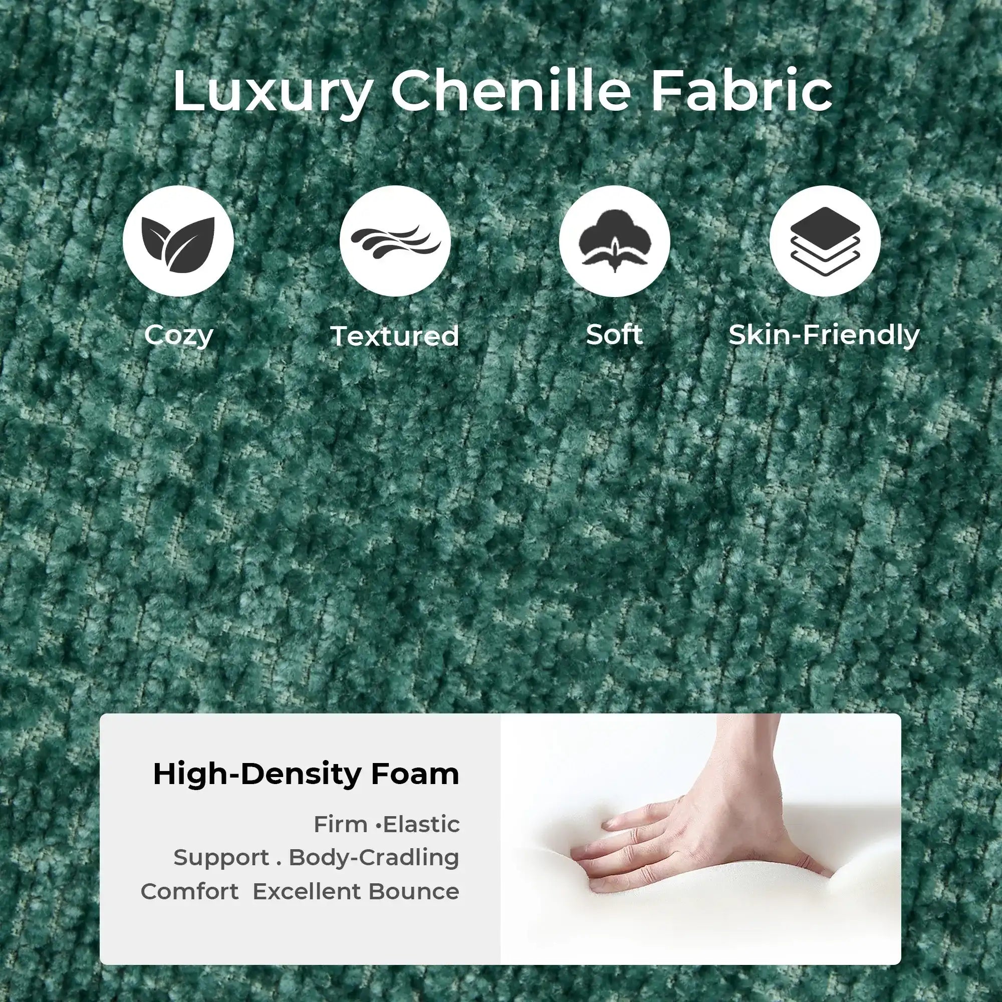 Selene Compressed Modular Sofa Bed-14.2" Seat Height