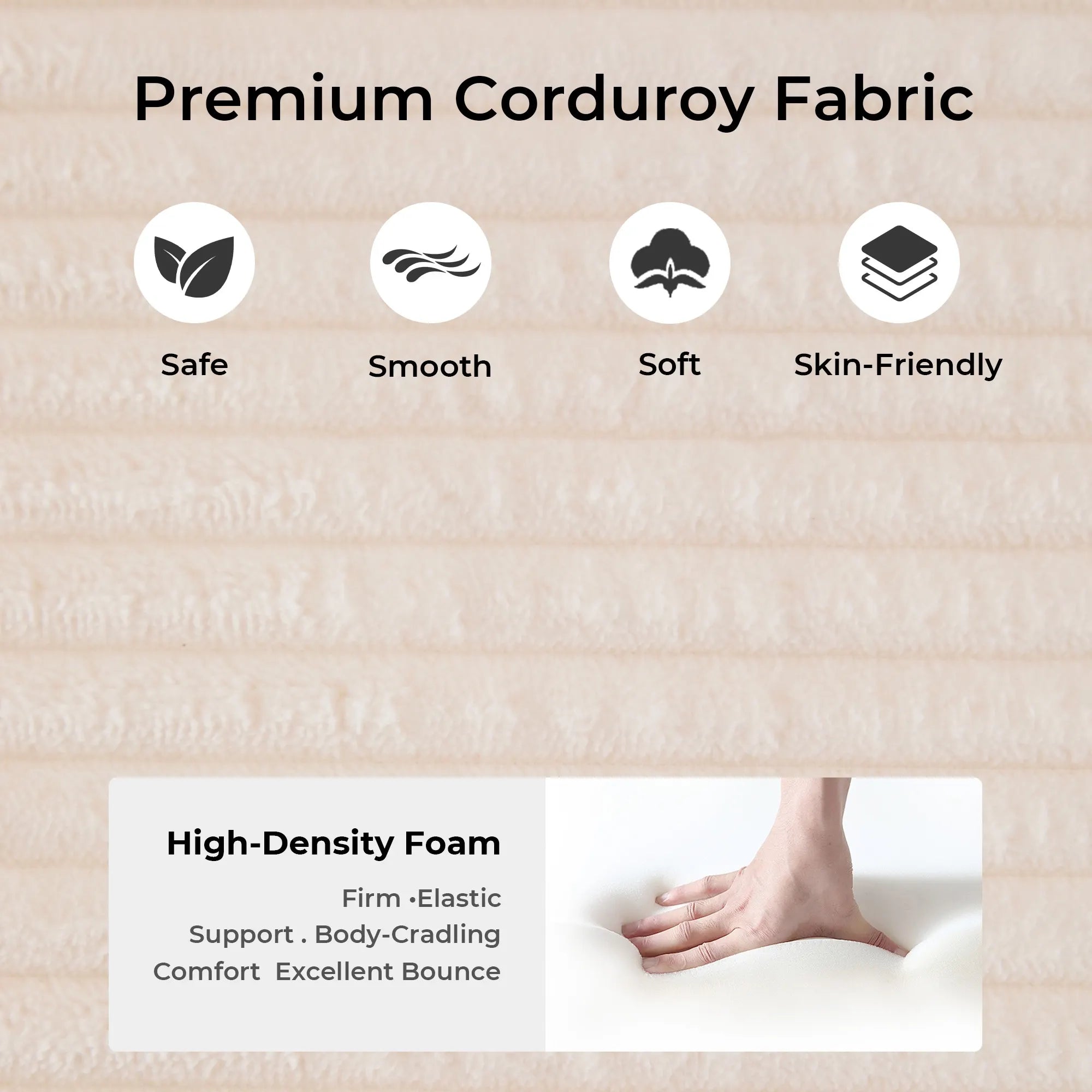 Selene Compressed Modular Sofa Bed-14.2" Seat Height