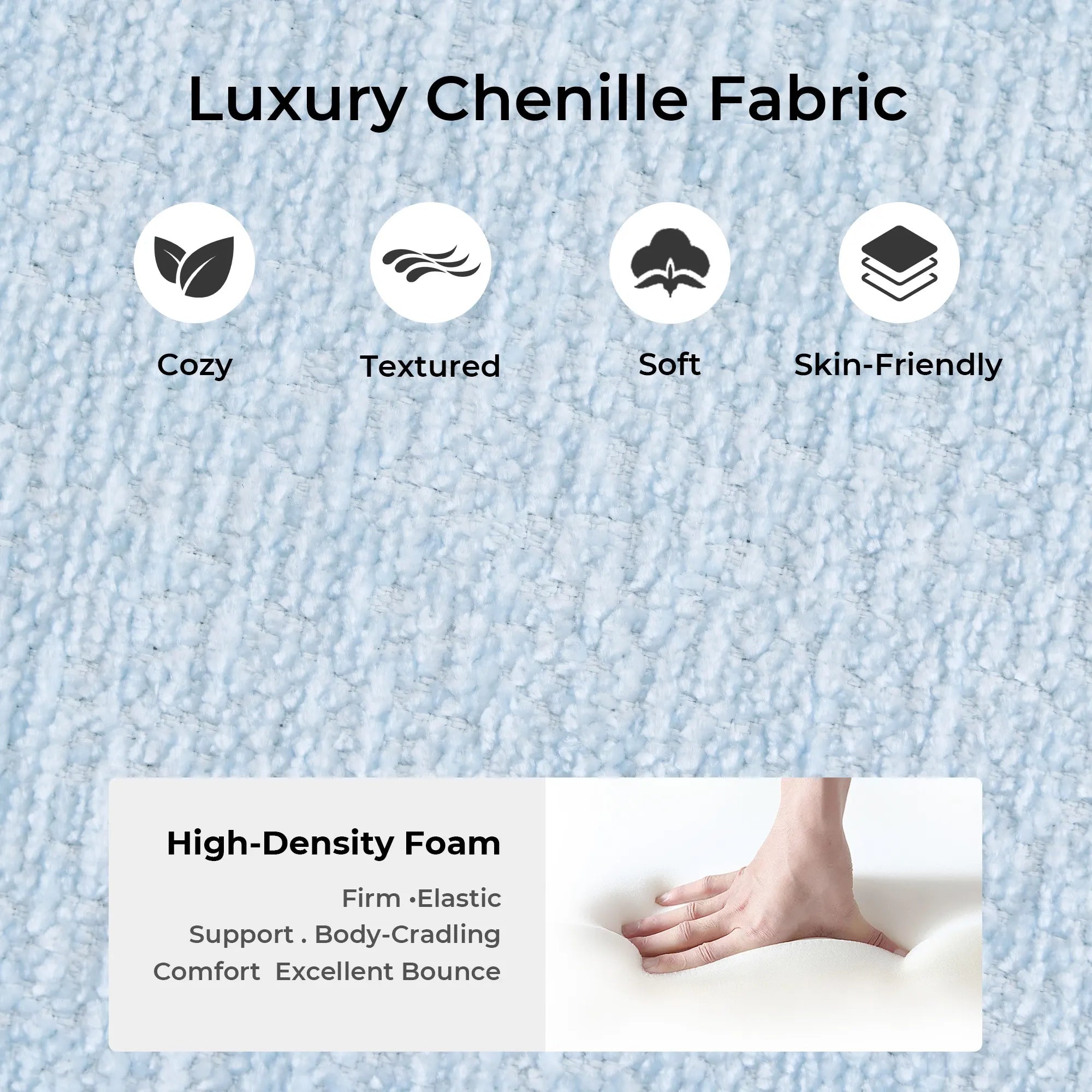 Selene Compressed Modular Sofa Bed-14.2" Seat Height