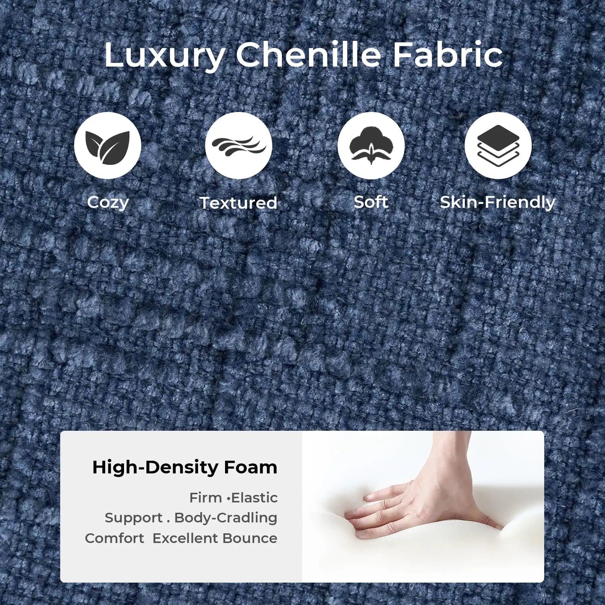 Selene Compressed Modular Sofa Bed-14.2" Seat Height