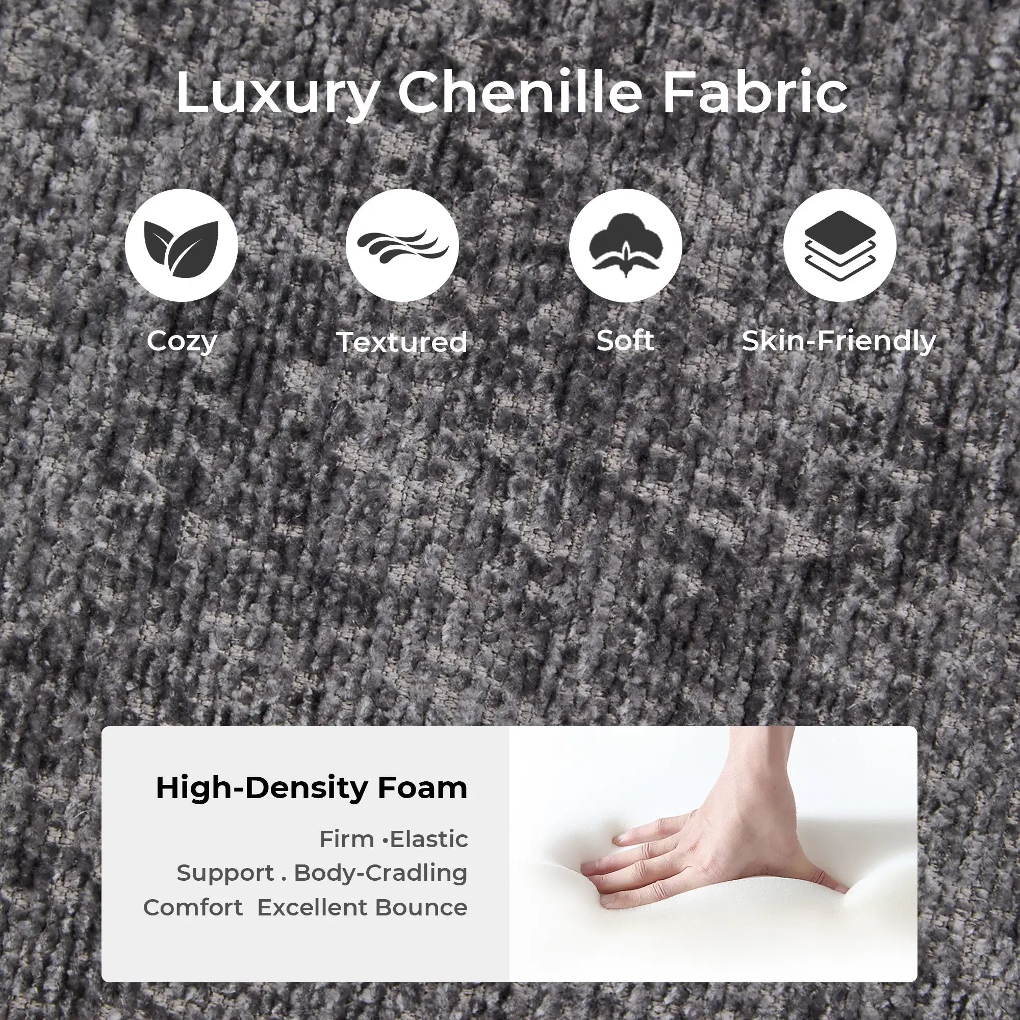 Selene Compressed Modular Sofa Bed-14.2" Seat Height