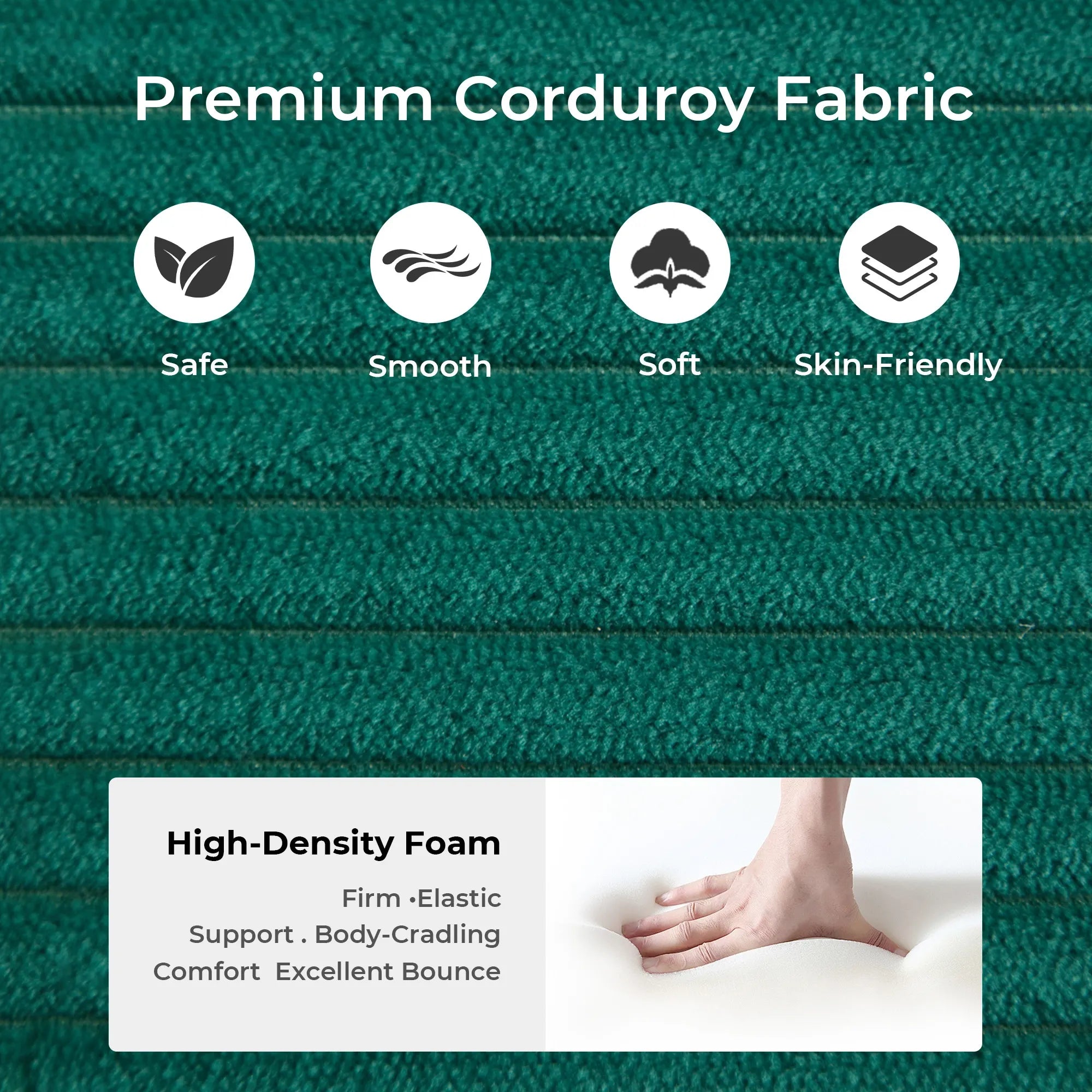 Selene Compressed Modular Sofa Bed-14.2" Seat Height