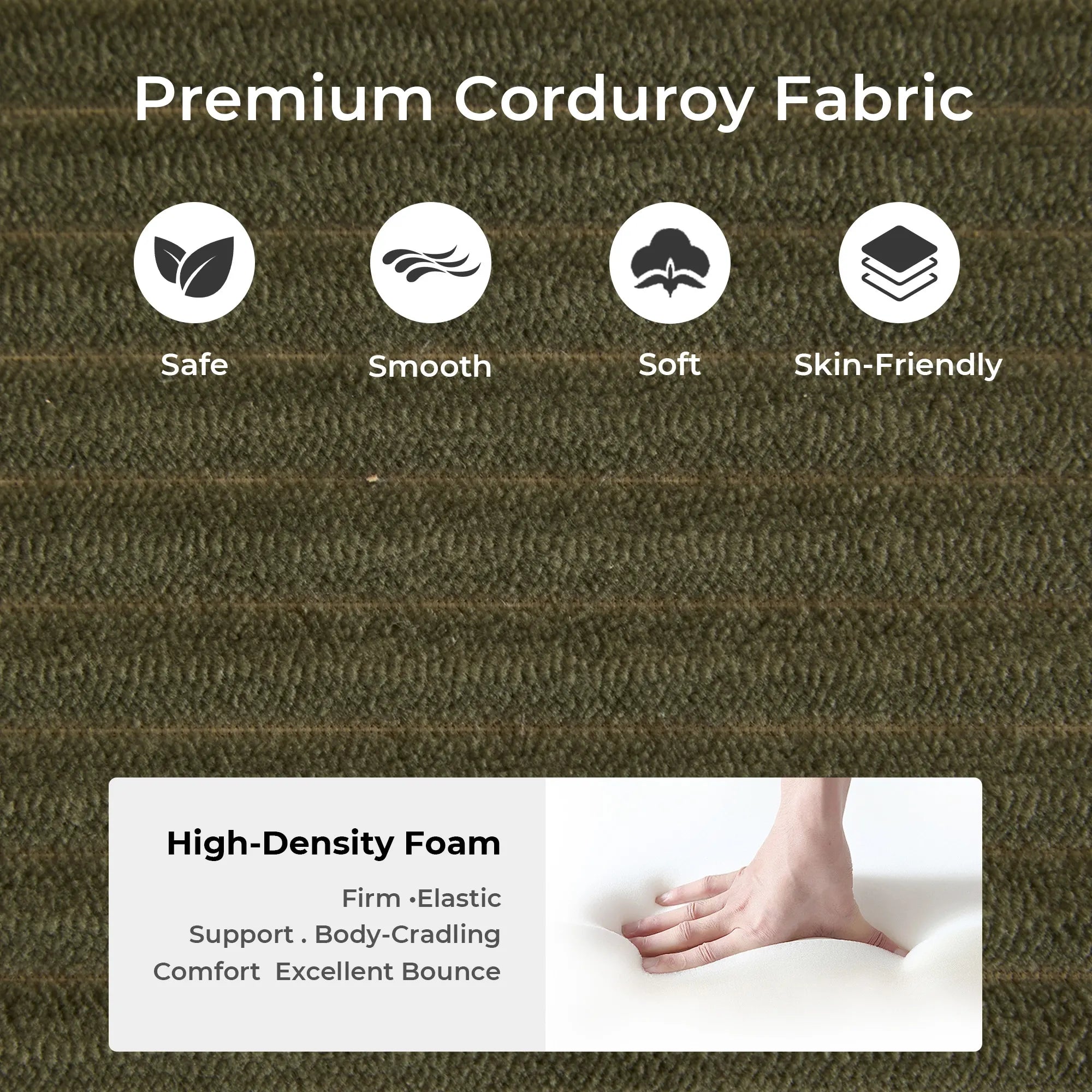 Selene Compressed Modular Sofa Bed-14.2" Seat Height