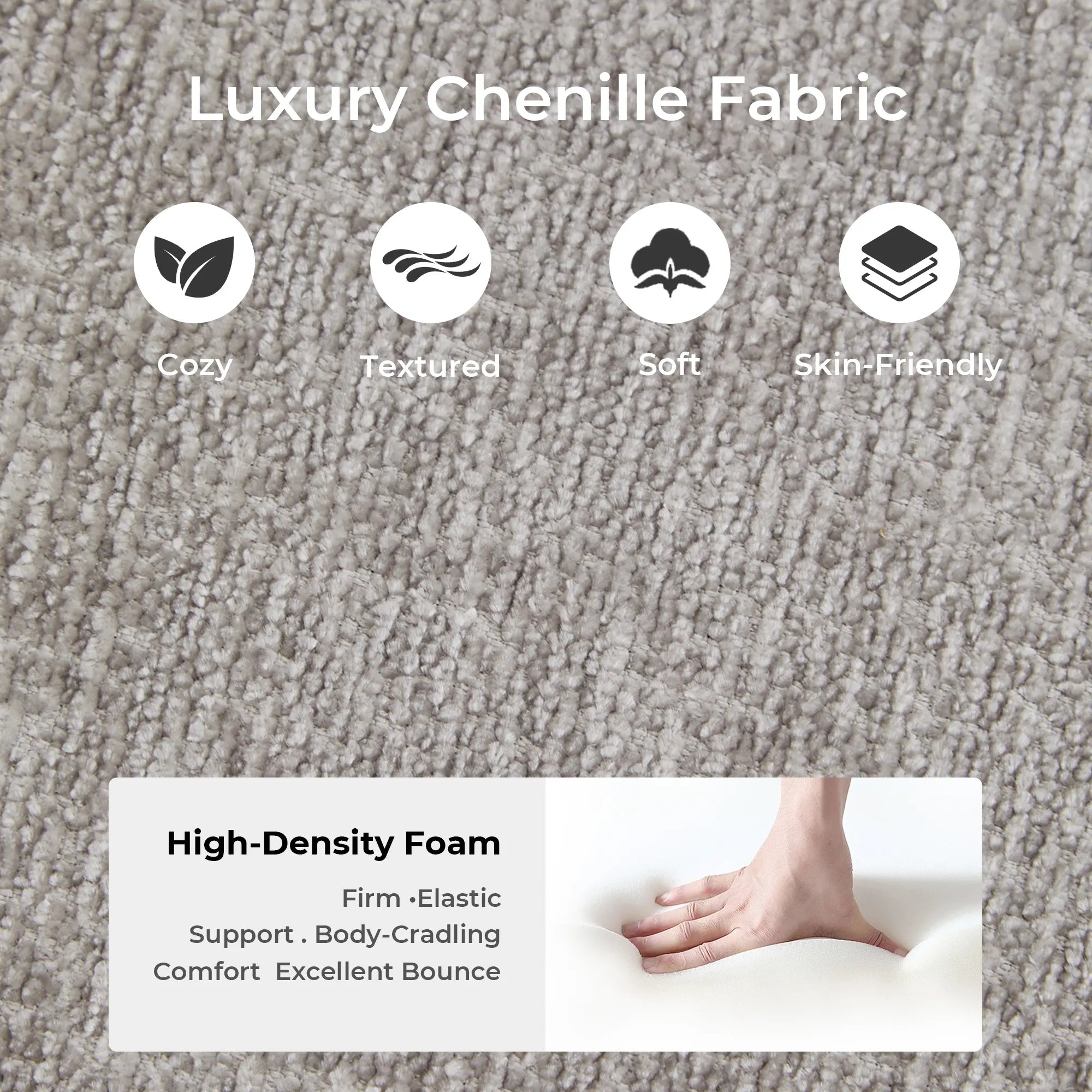 Selene Compressed Modular Sofa Bed-14.2" Seat Height