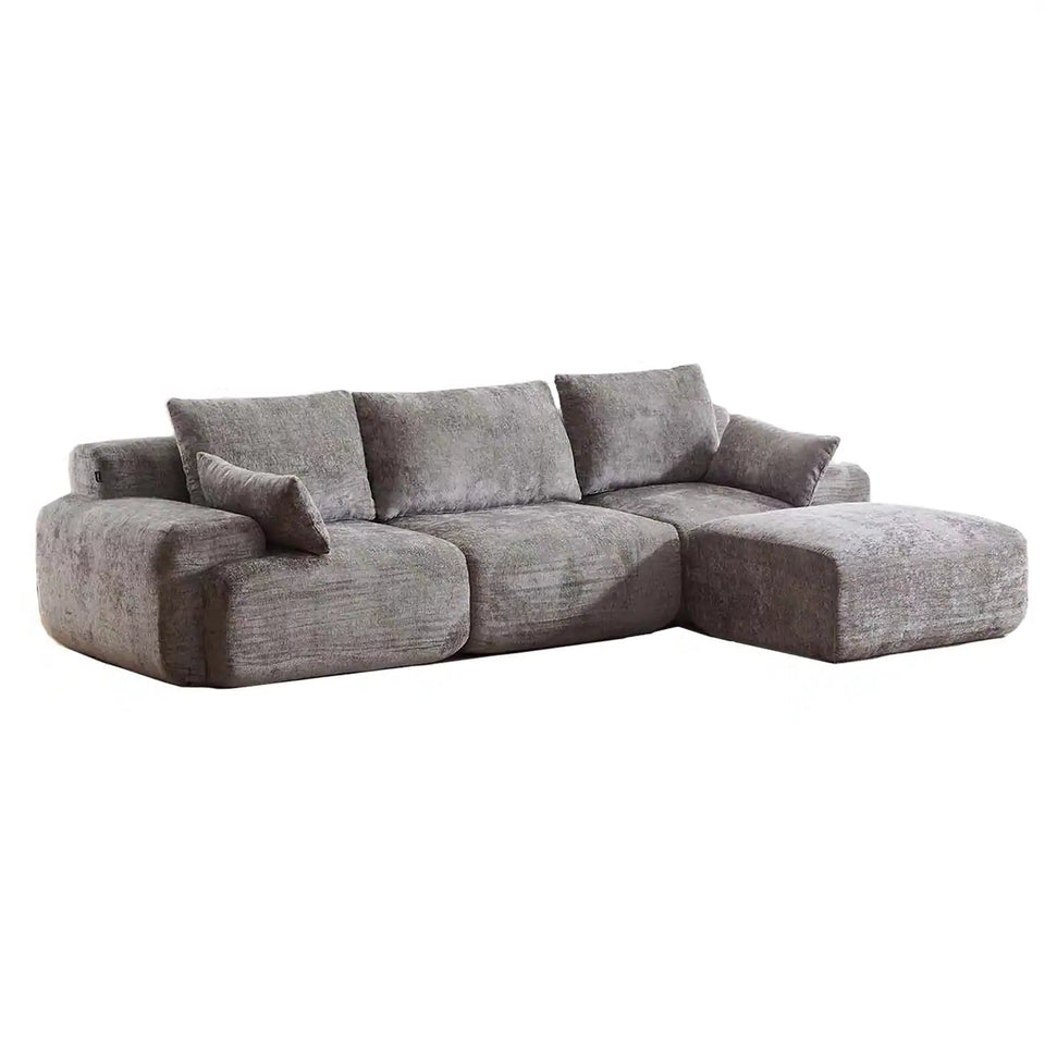 Zeus Compressed Sectional Sofa with Ottoman