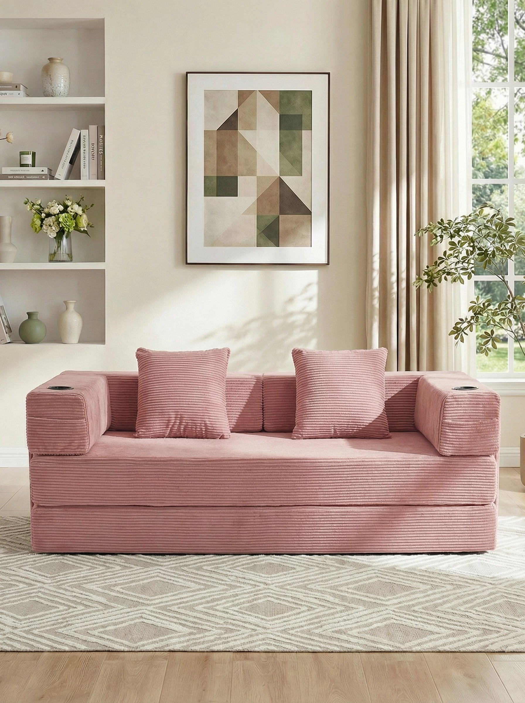 Selene Compressed Modular Sofa Bed-14.2" Seat Height