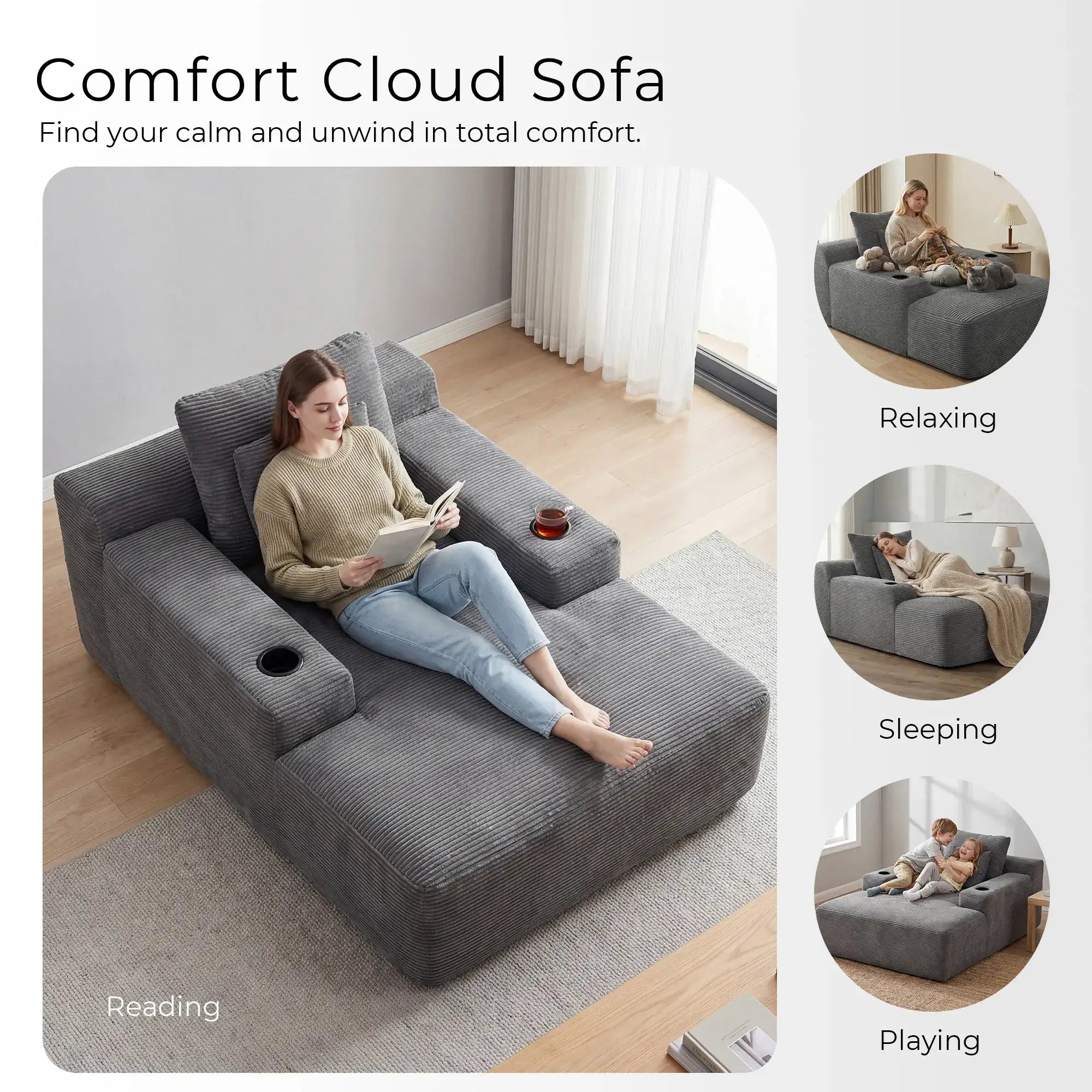 Morpheus Oversized Compressed Single Sofa