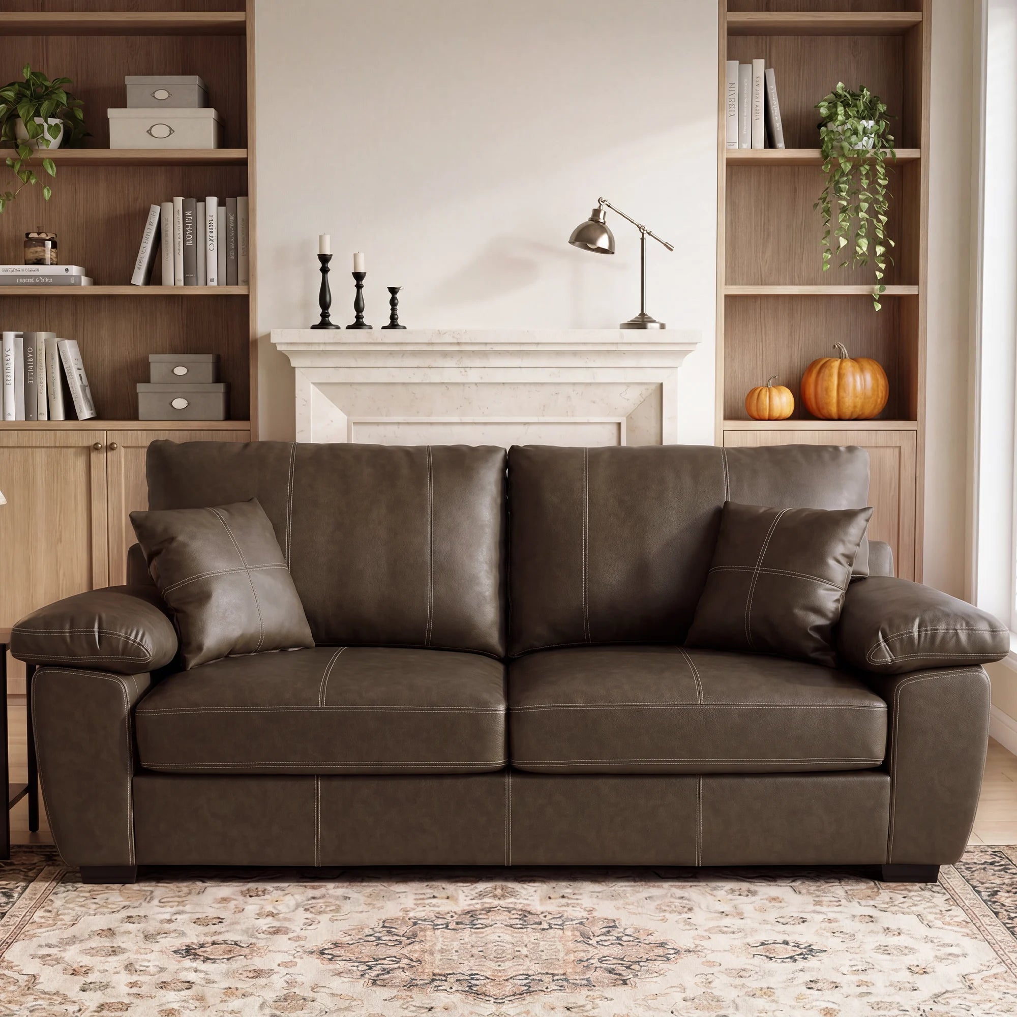 SF7 Leather-Feel Comfort Loveseat
