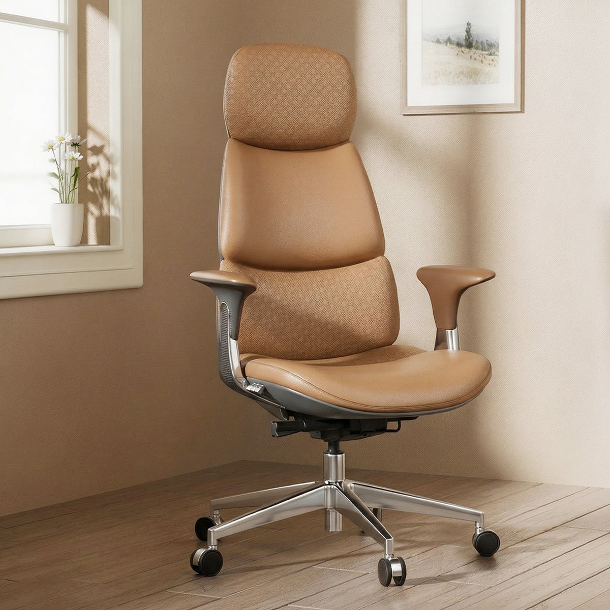Chaise de direction en cuir