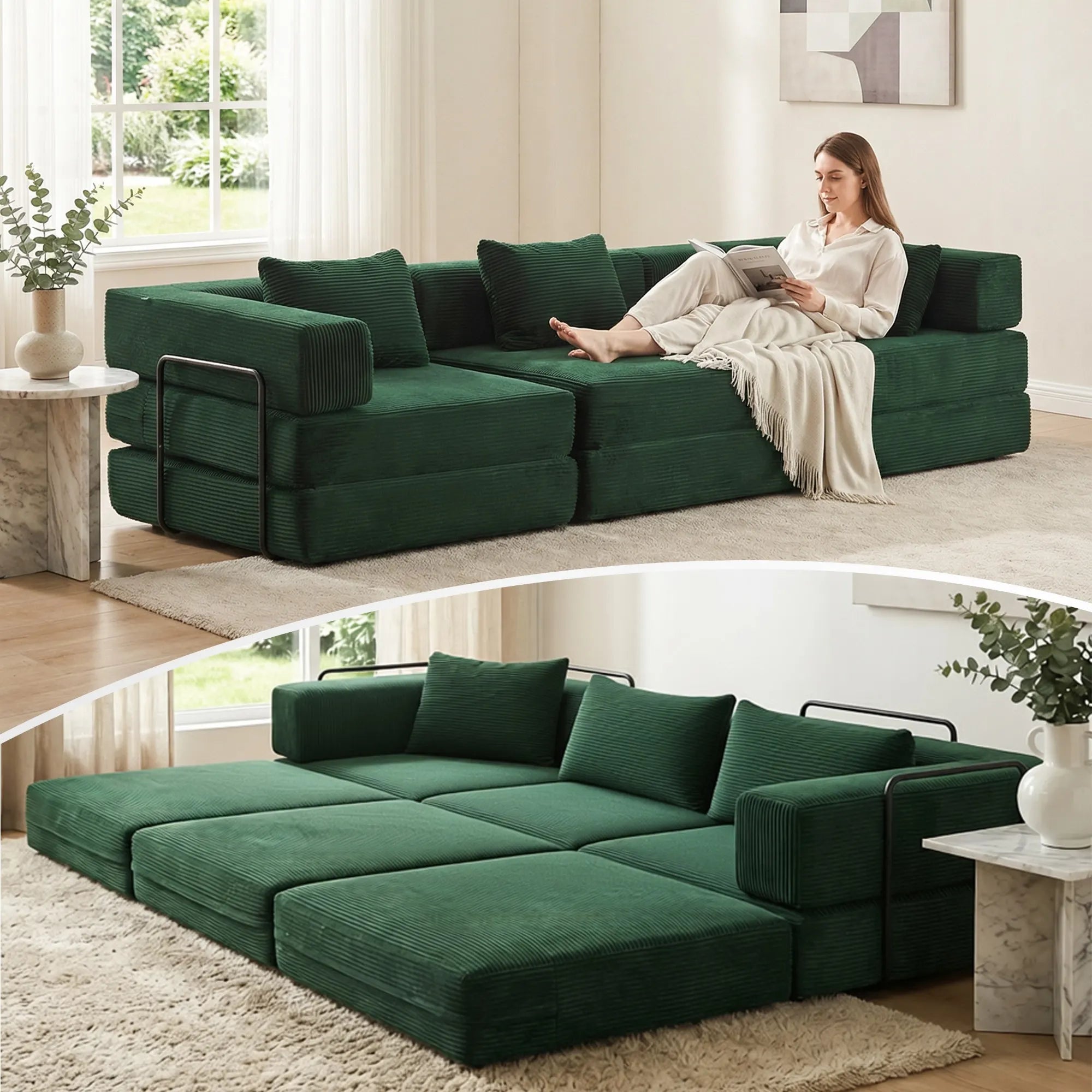 Selene Three-Seater Compressed Modular Sofa -14.2" Seat Height