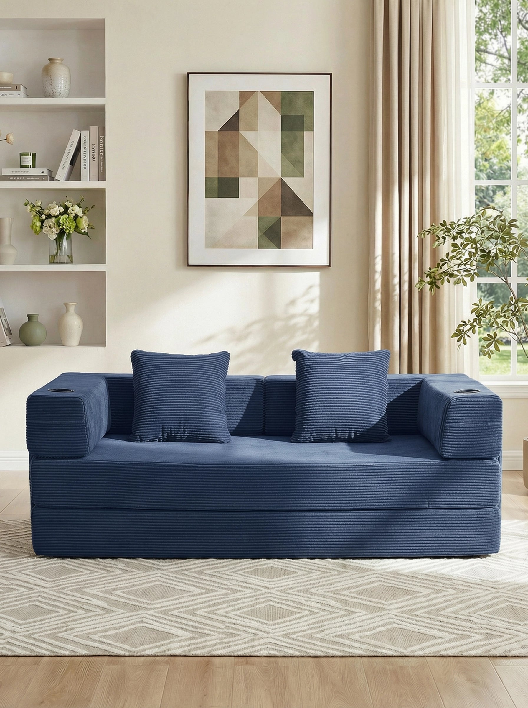 Selene Compressed Modular Sofa Bed-14.2" Seat Height
