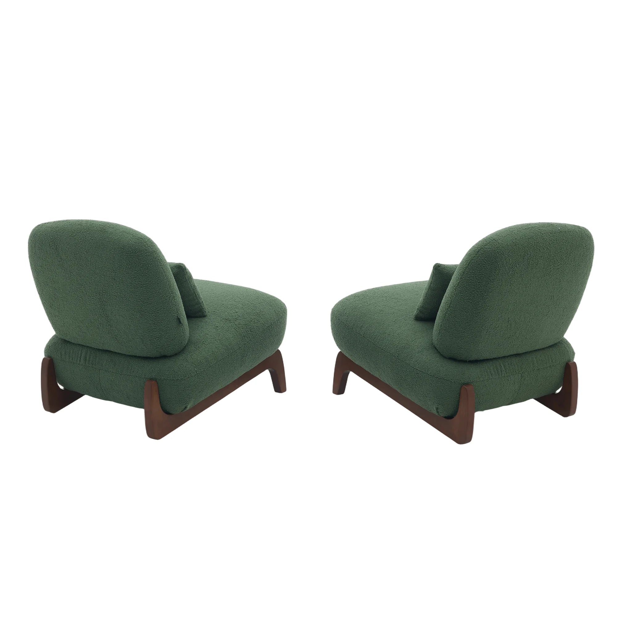 Cloud Nest Modern Boucle Accent chair with Wood Frame