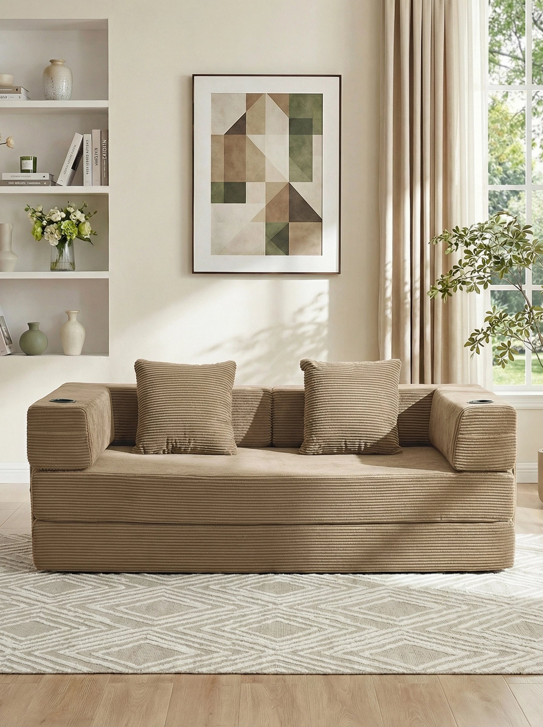 Selene Compressed Modular Sofa Bed-14.2" Seat Height