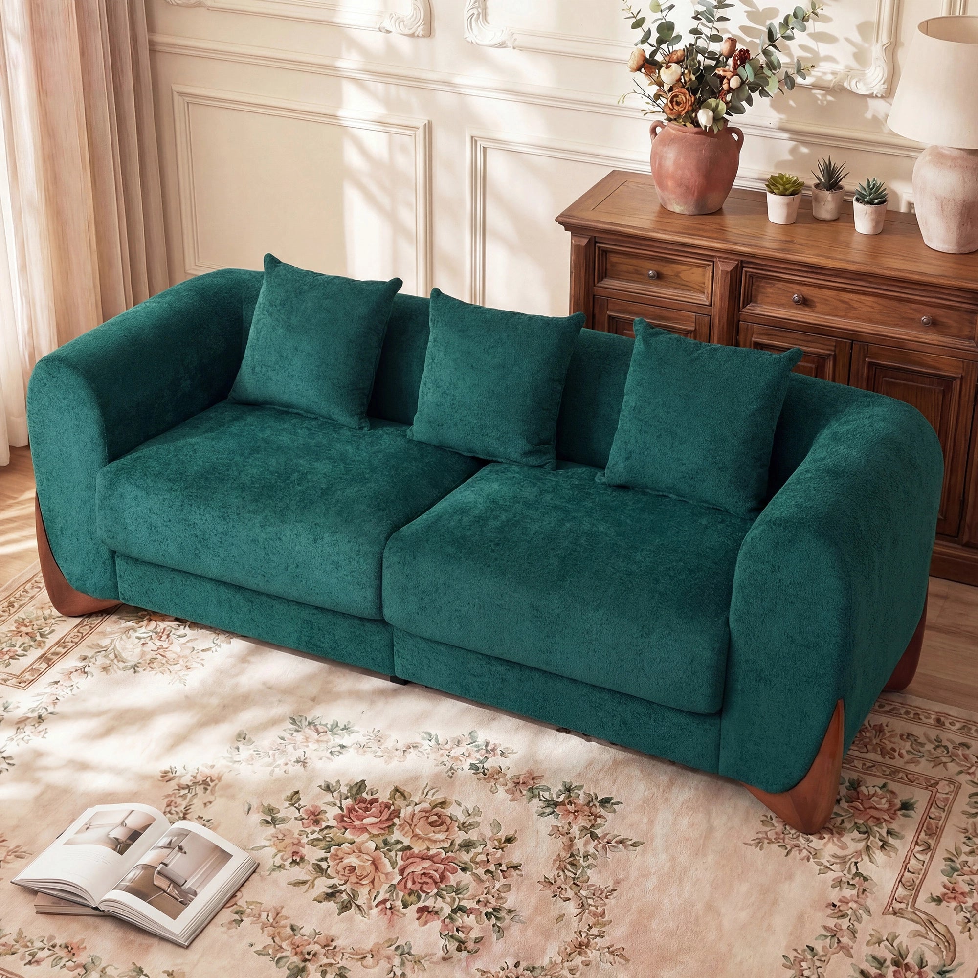 SF5 85.5" Soft Chenille 3 Seater Cloud Couch
