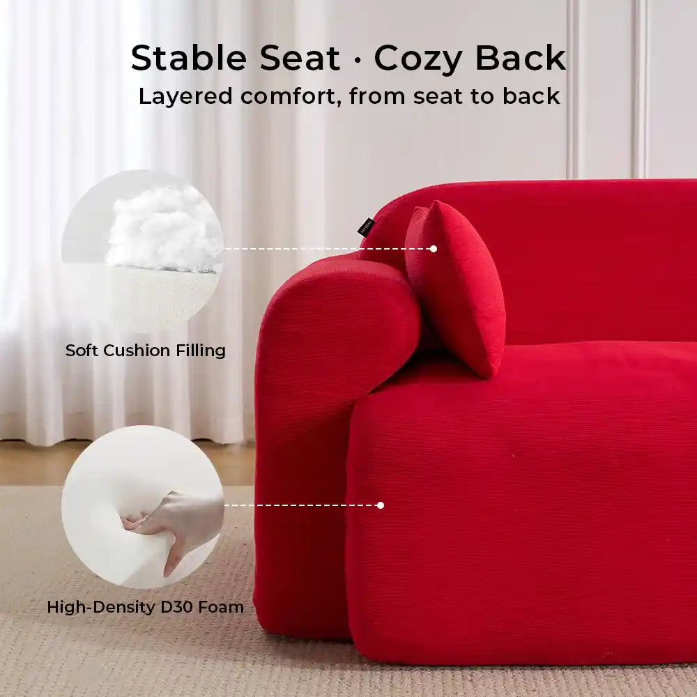 Thalia High-Saturation Compressed Loveseat Sofa