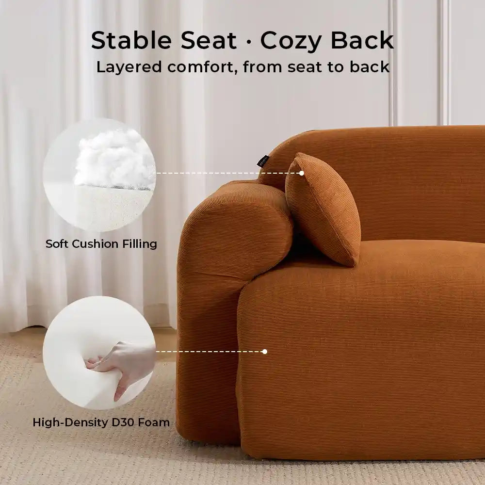 Thalia High-Saturation Compressed Loveseat Sofa