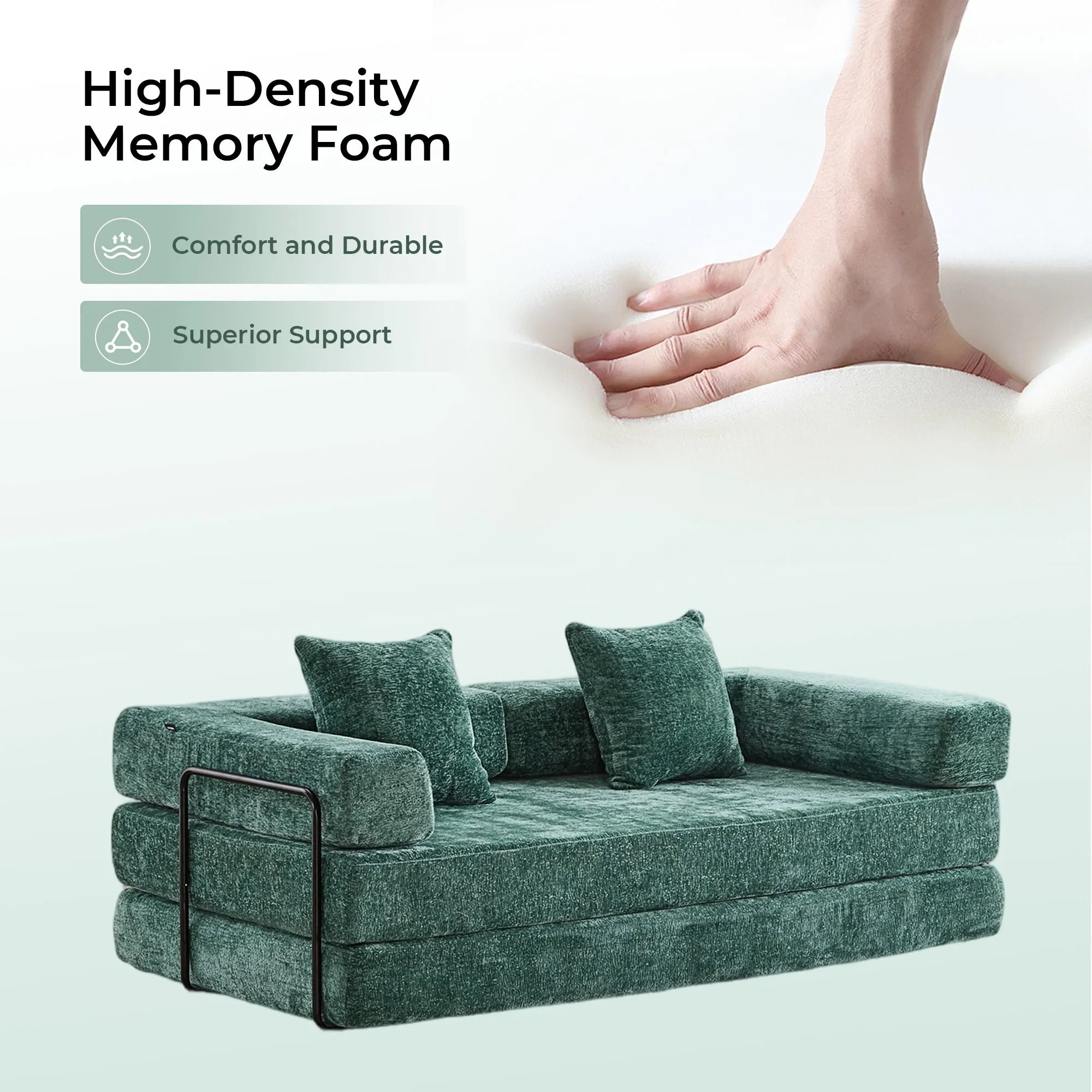 Selene Compressed Modular Sofa Bed-14.2" Seat Height