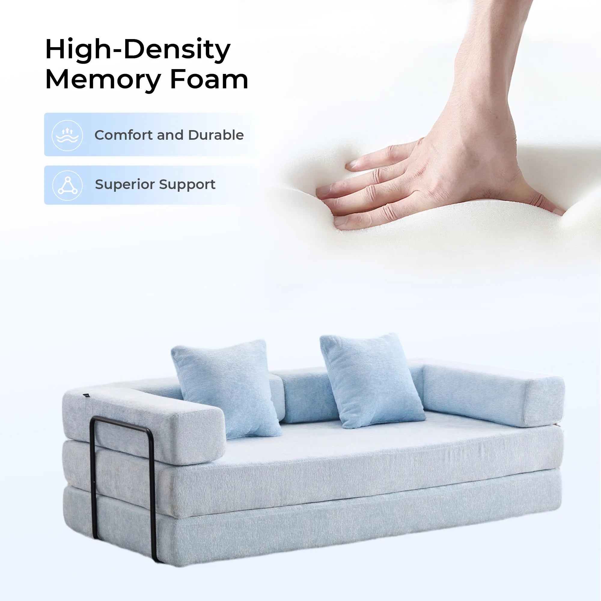 Selene Compressed Modular Sofa Bed-14.2" Seat Height