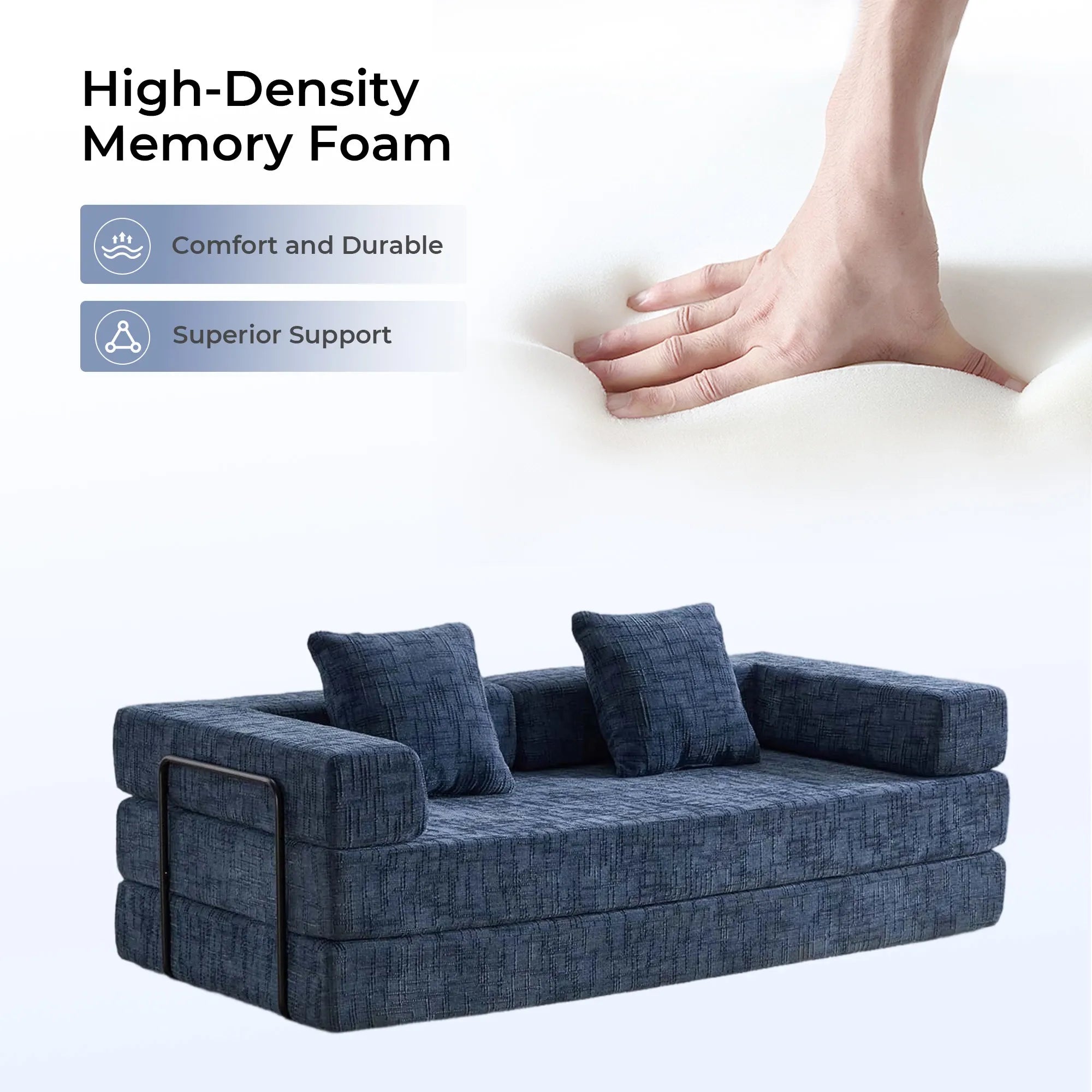 Selene Compressed Modular Sofa Bed-14.2" Seat Height