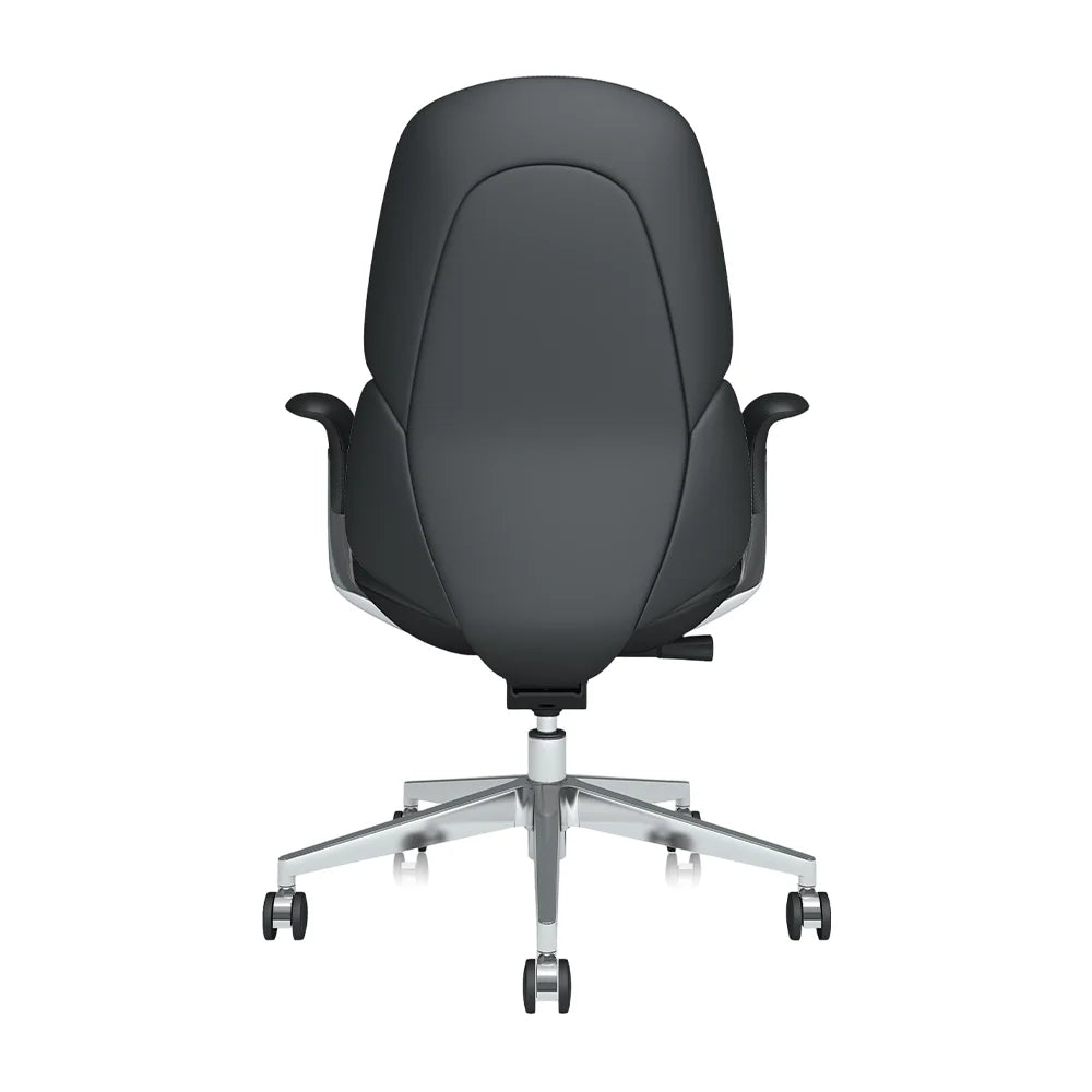 Nyla Mid-Back Leather Chair with Easy Adjustment