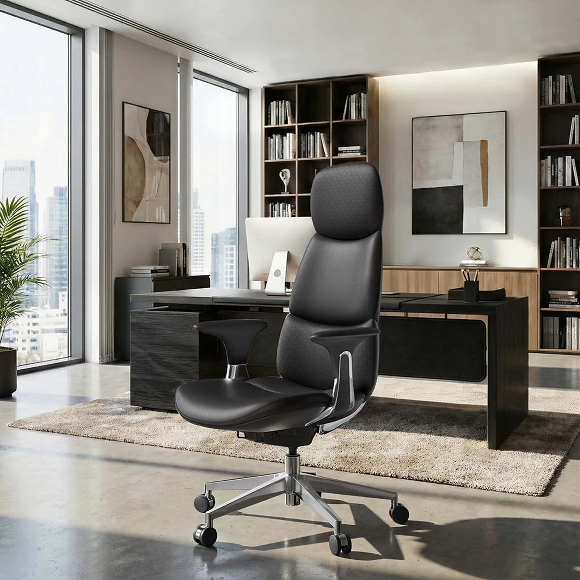 Nyla Leather Chair with Easy Adjustment