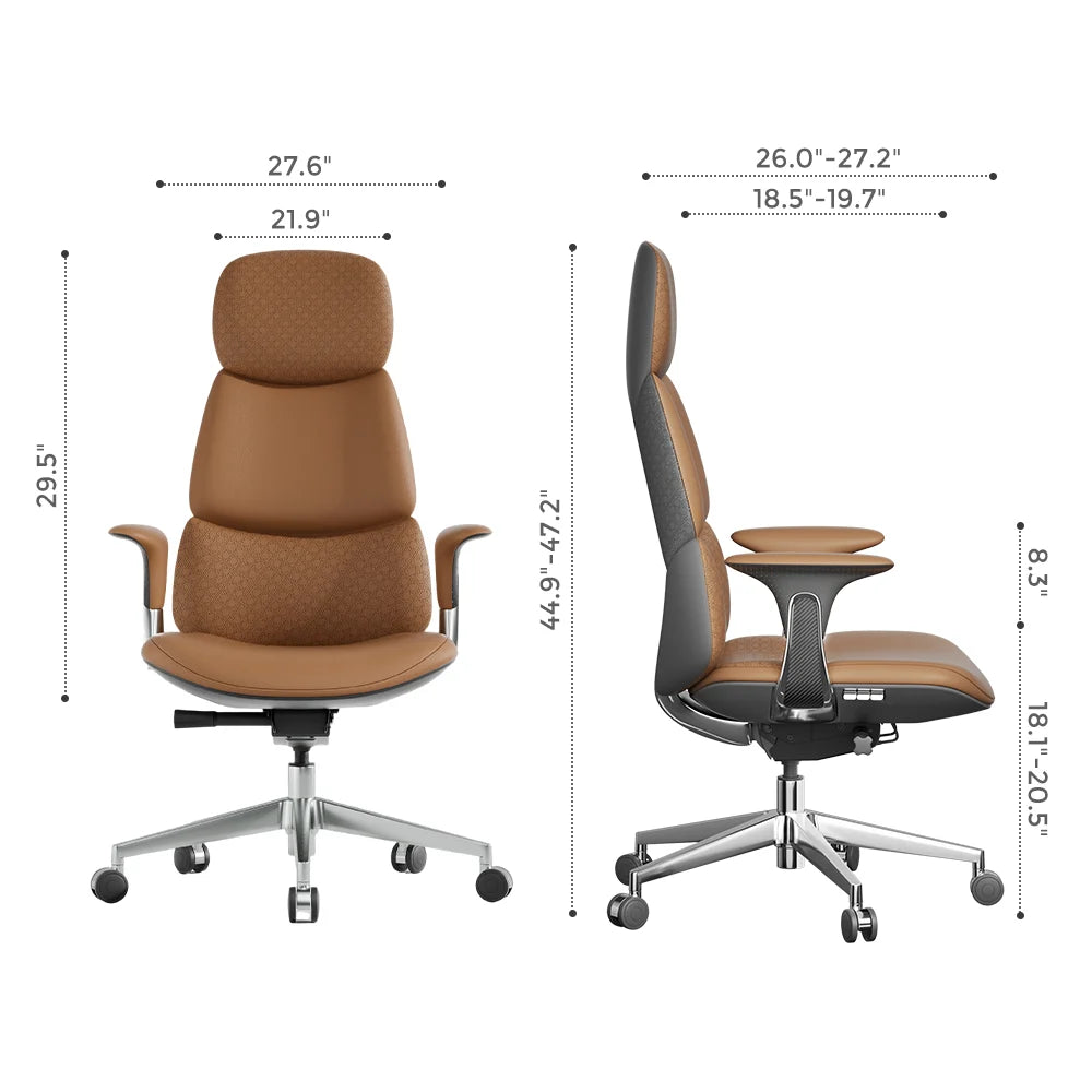 Nyla Leather Chair with Easy Adjustment