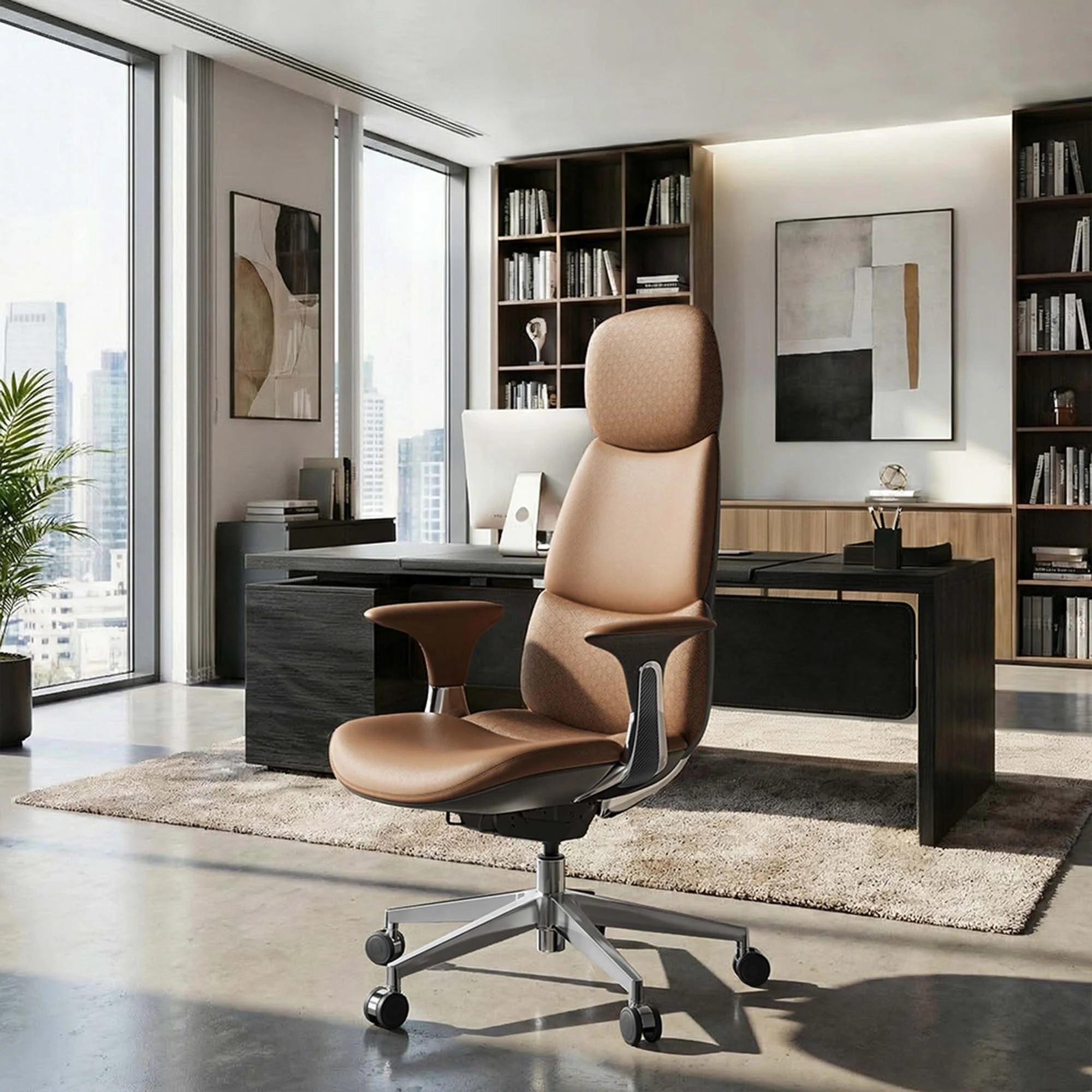 Nyla Leather Chair with Easy Adjustment