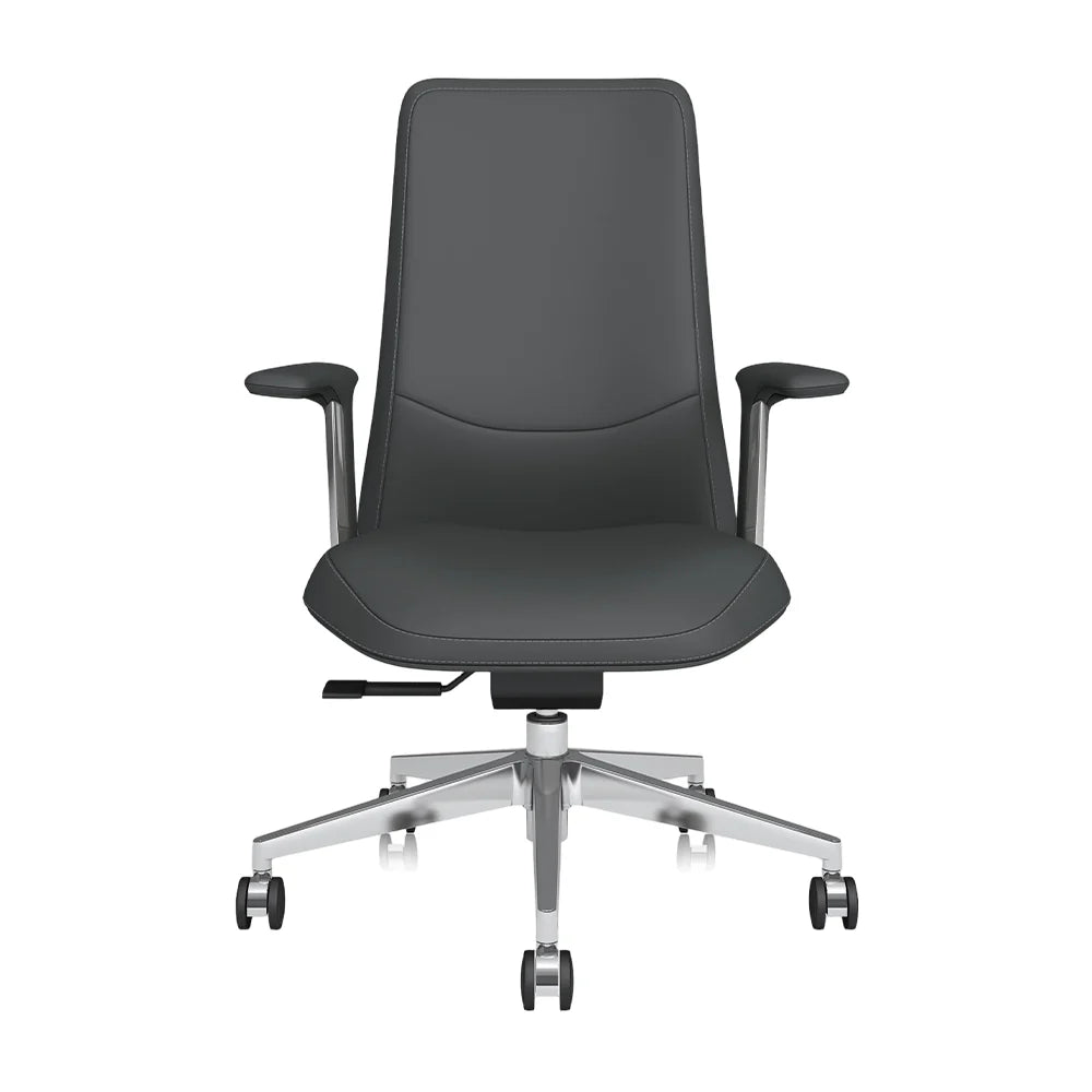 Neris Mid-Back Leather Office Chair with Best Value