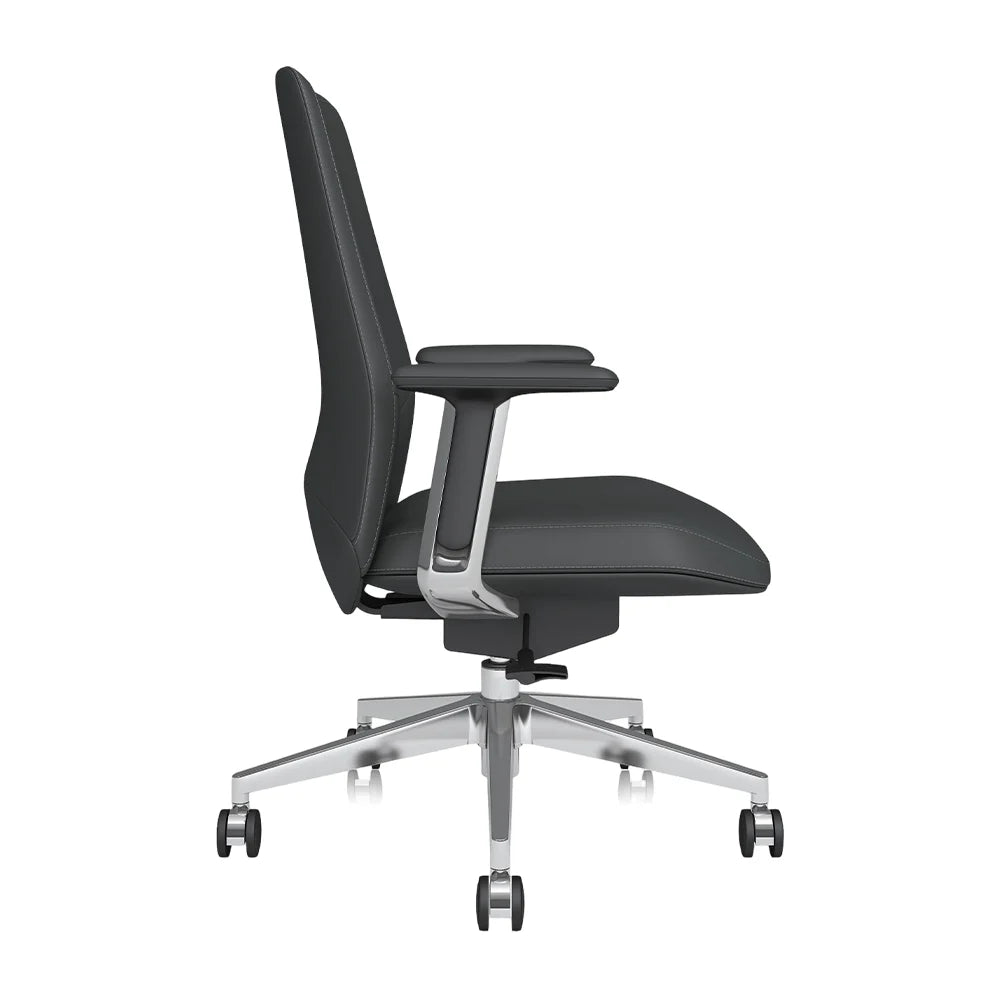 Neris Mid-Back Leather Office Chair with Best Value
