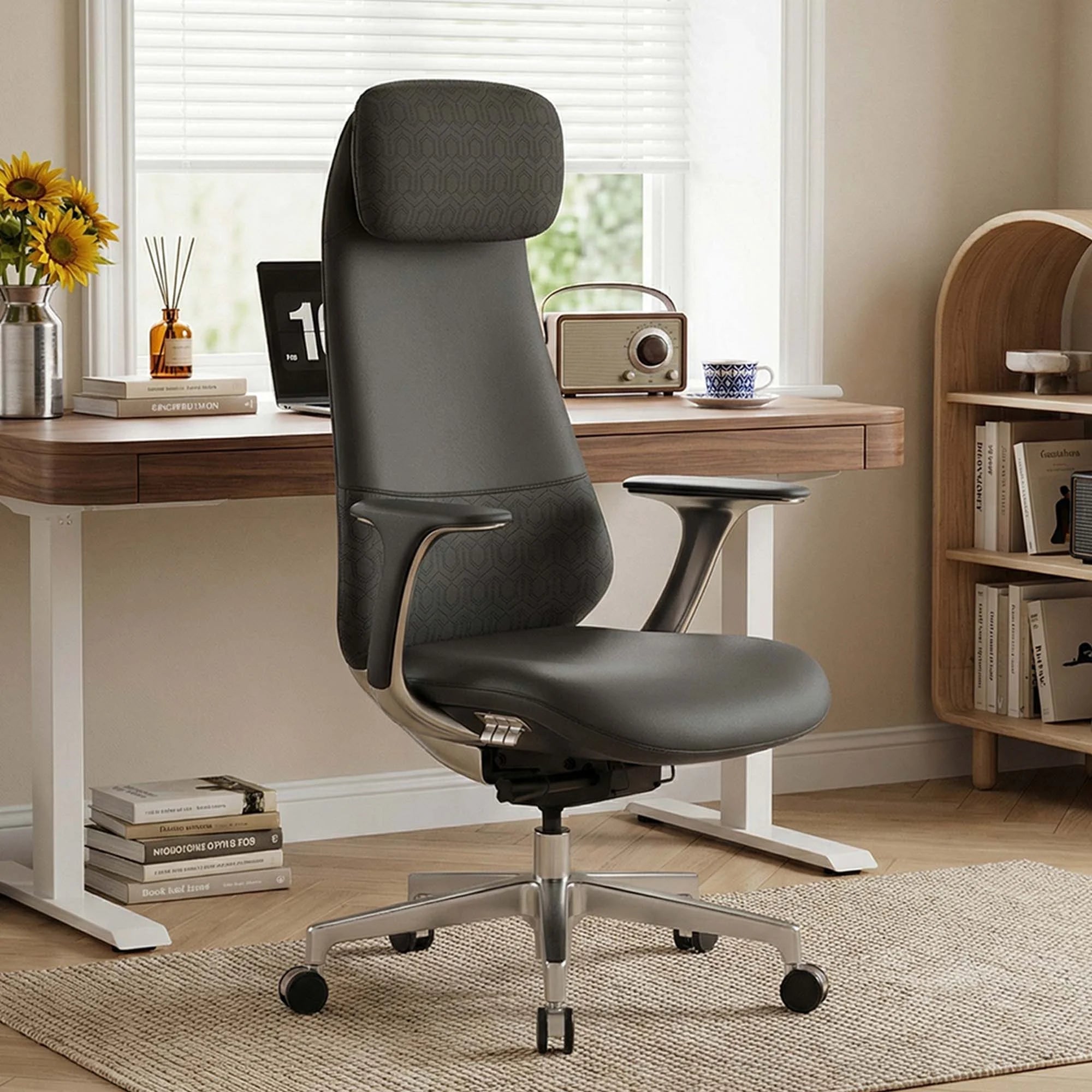 Norris Premium Leather Chair with Lumbar Support
