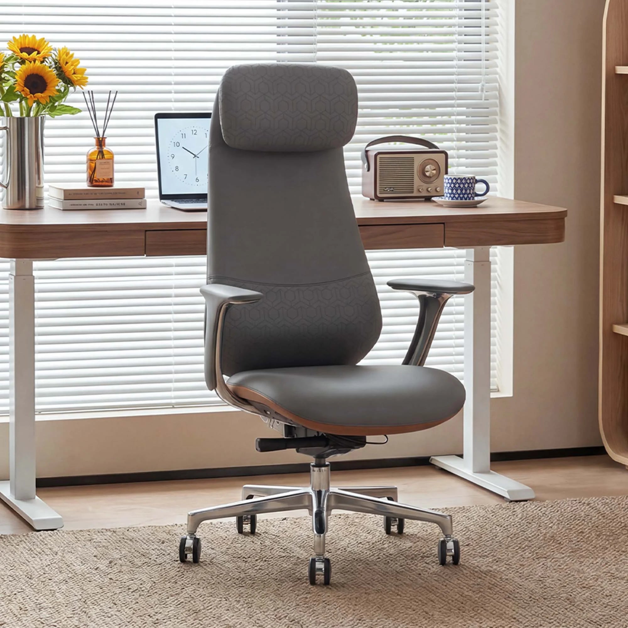 Norris Premium Leather Chair with Lumbar Support