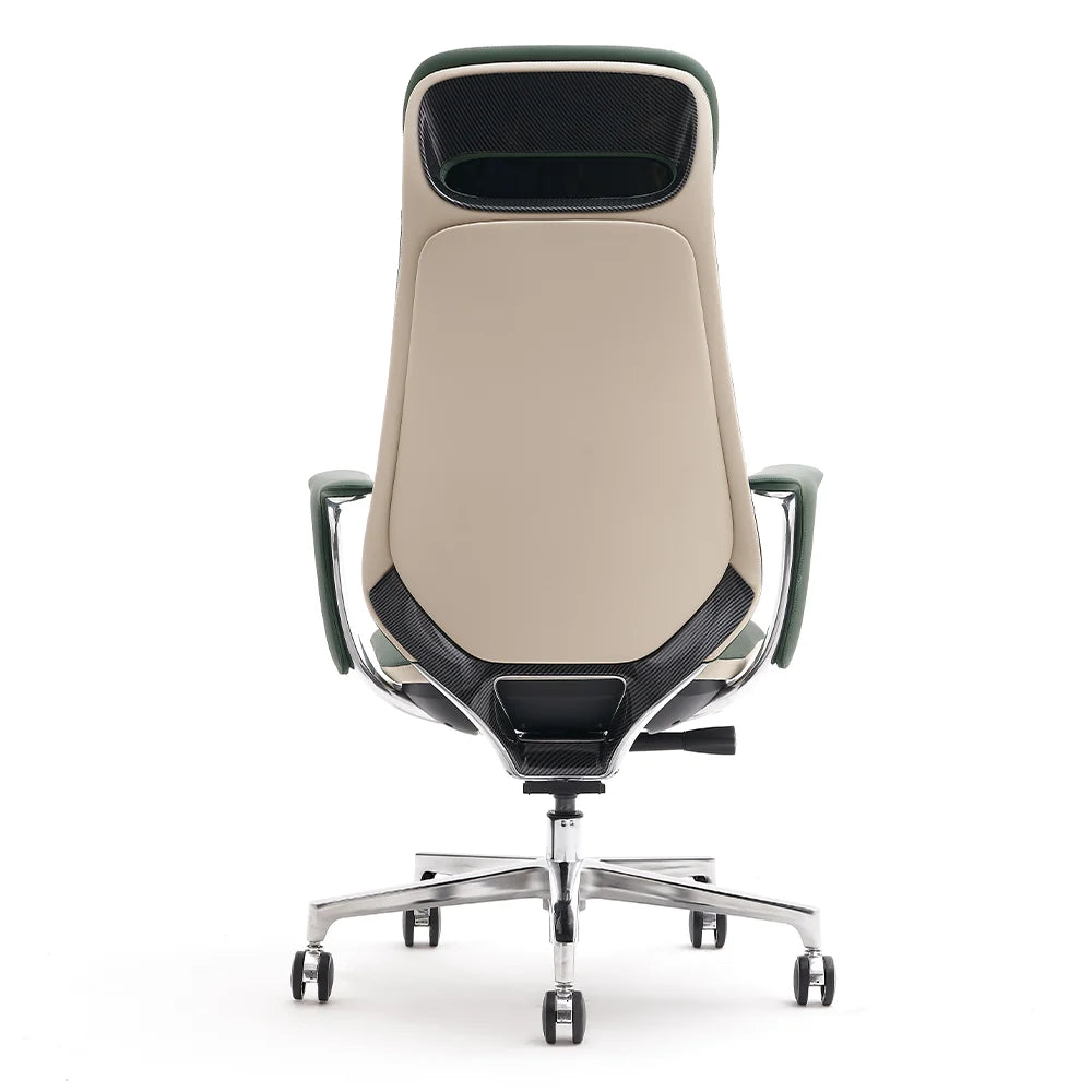 Norris Premium Leather Chair with Lumbar Support