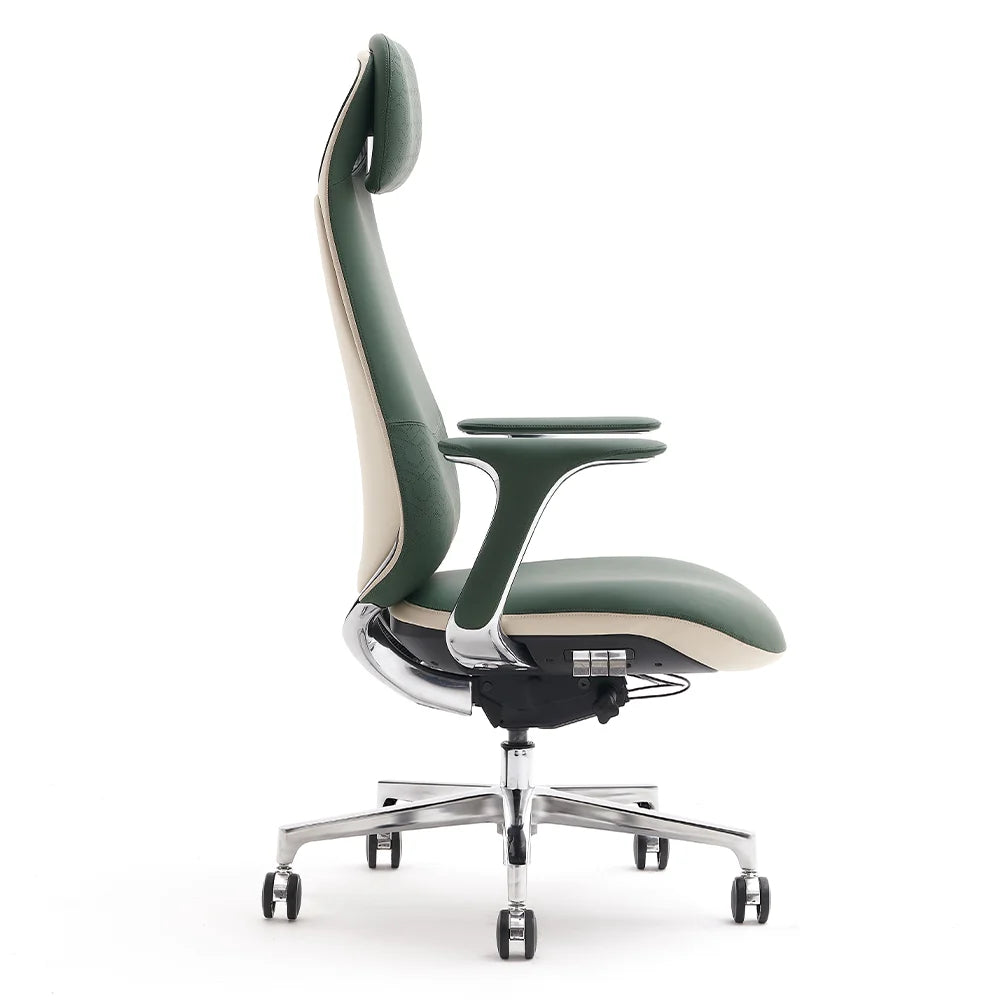 Norris Premium Leather Chair with Lumbar Support