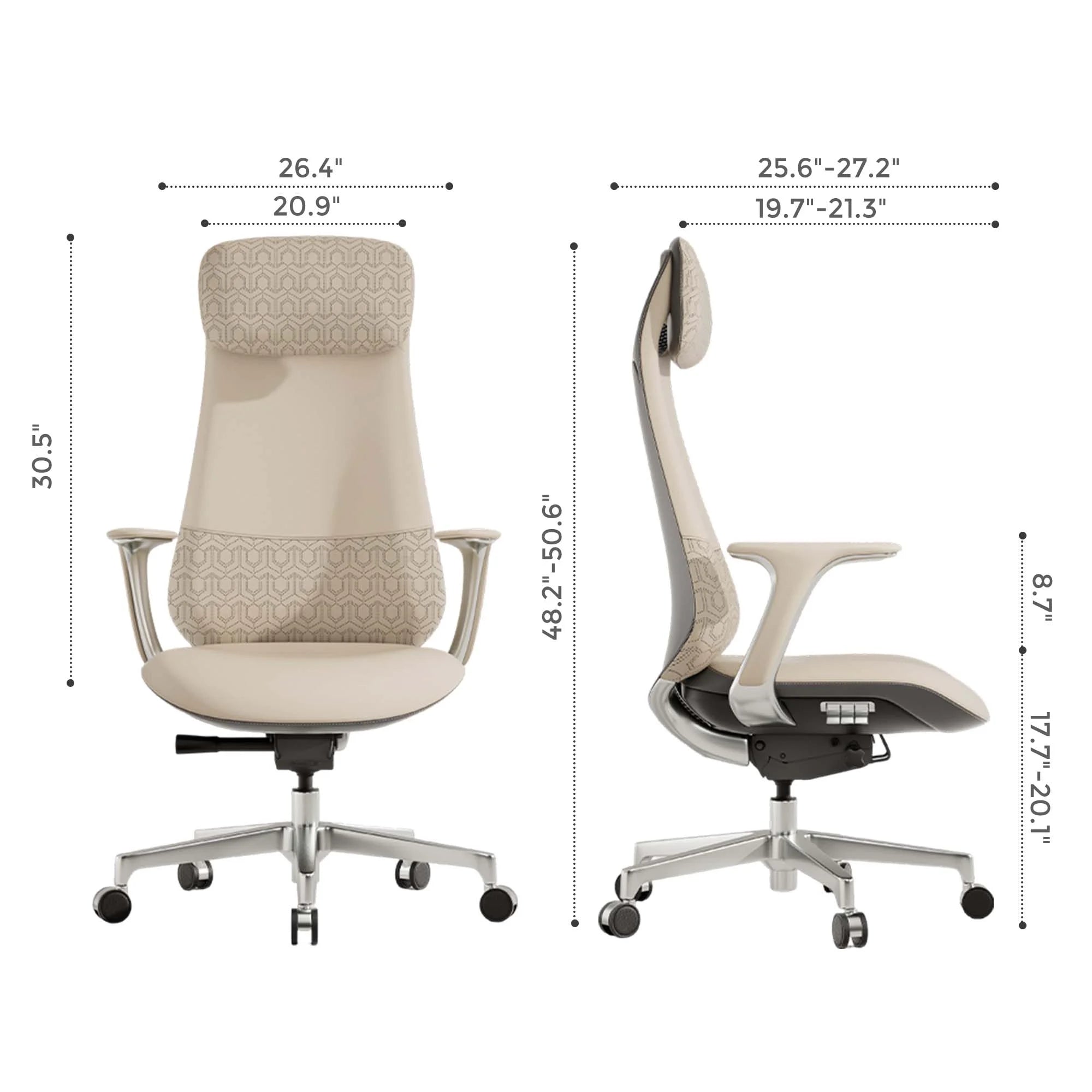 Norris Premium Leather Chair with Lumbar Support