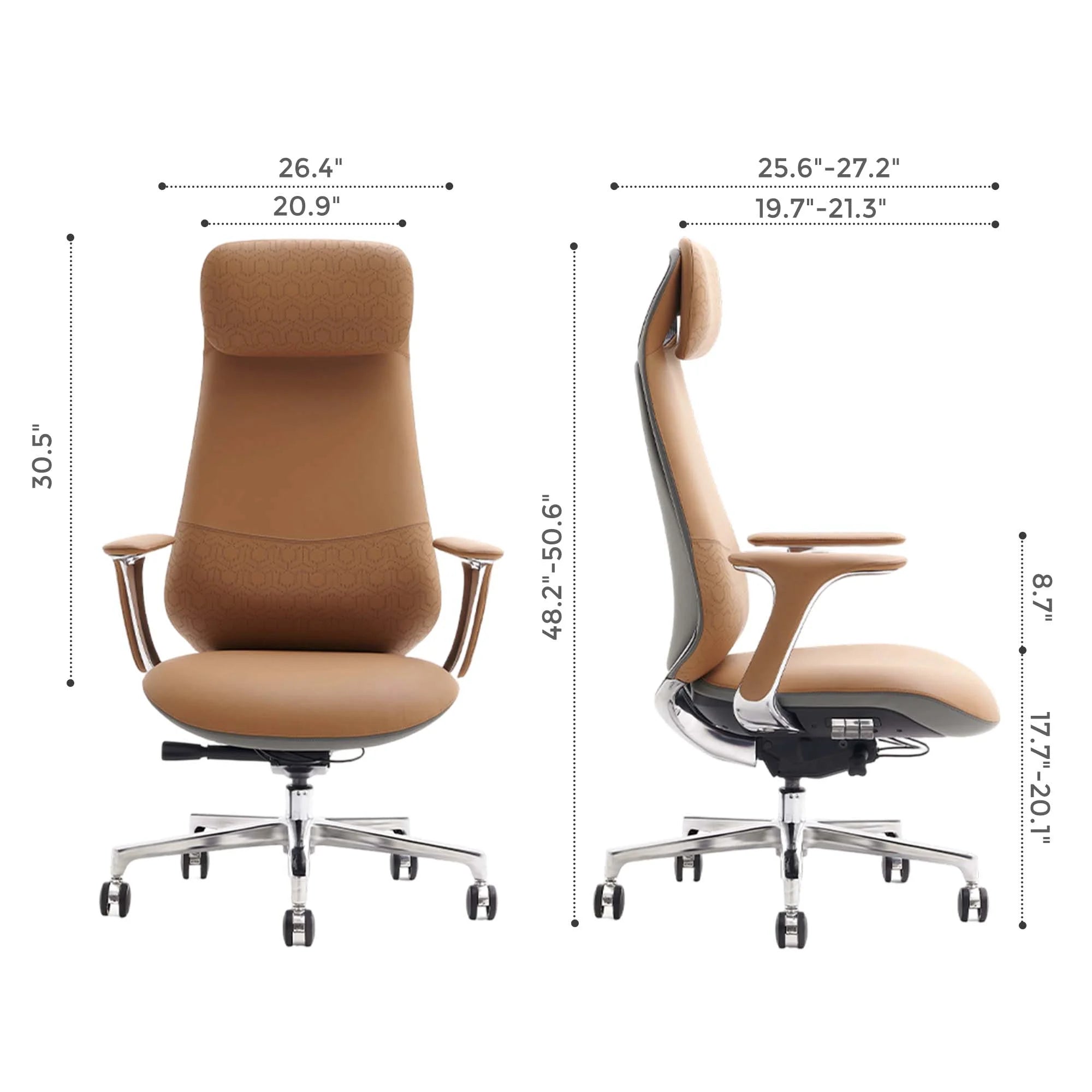 Norris Premium Leather Chair with Lumbar Support