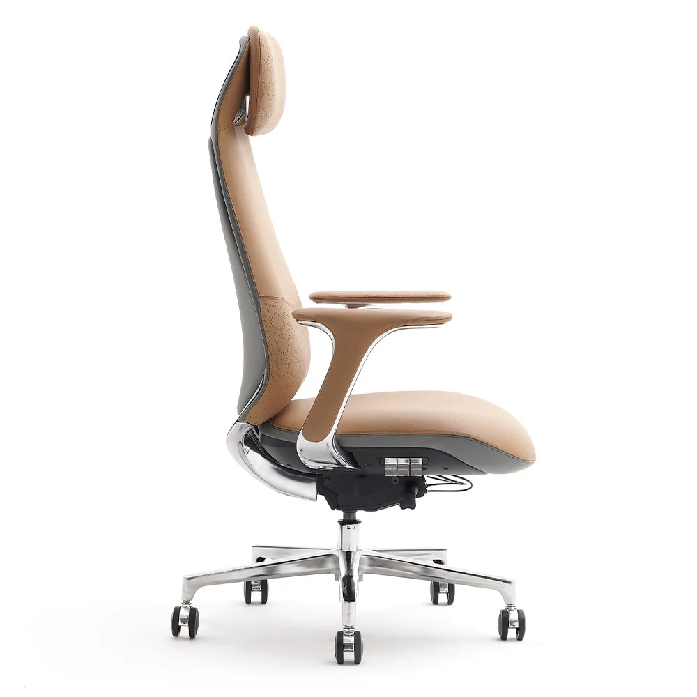 Norris Premium Leather Chair with Lumbar Support