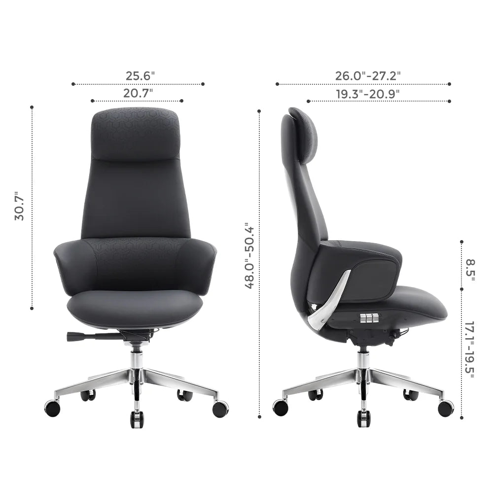 Norris Premium Leather Chair with Lumbar Support