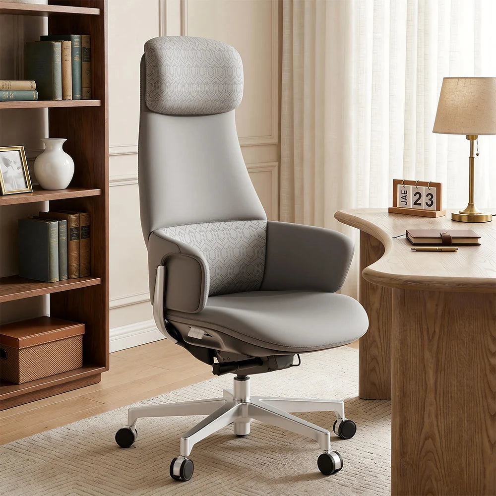 Norris Premium Leather Chair with Lumbar Support
