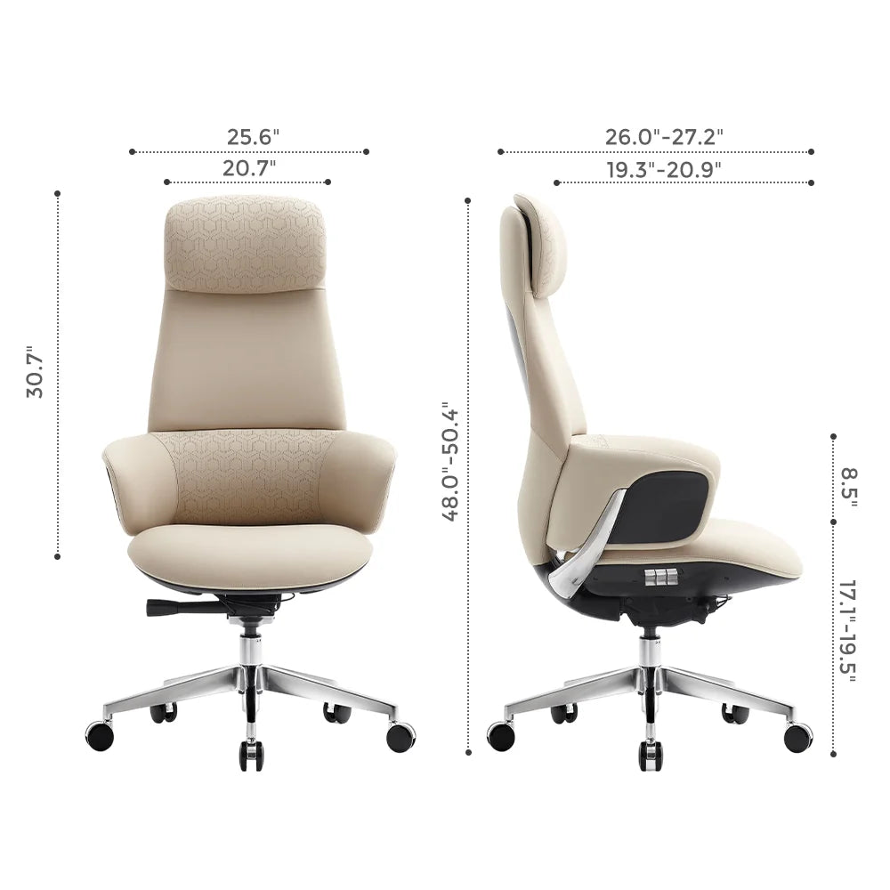 Norris Premium Leather Chair with Lumbar Support