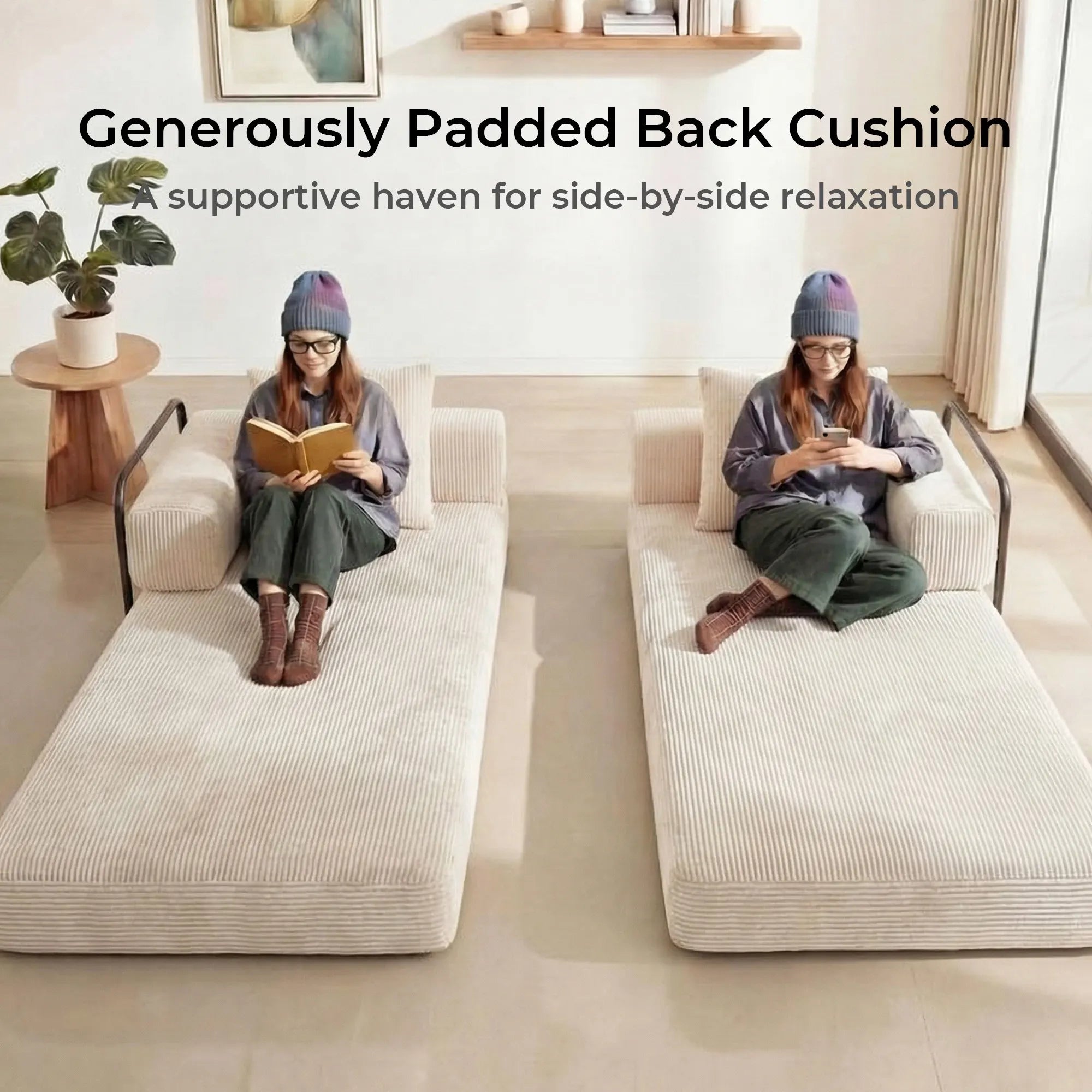 Selene Compressed Modular Sofa Bed-14.2" Seat Height