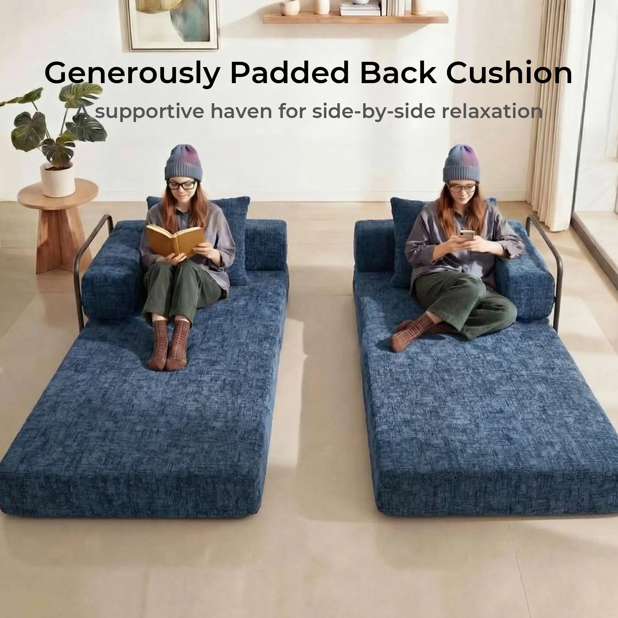 Selene Compressed Modular Sofa Bed-14.2" Seat Height