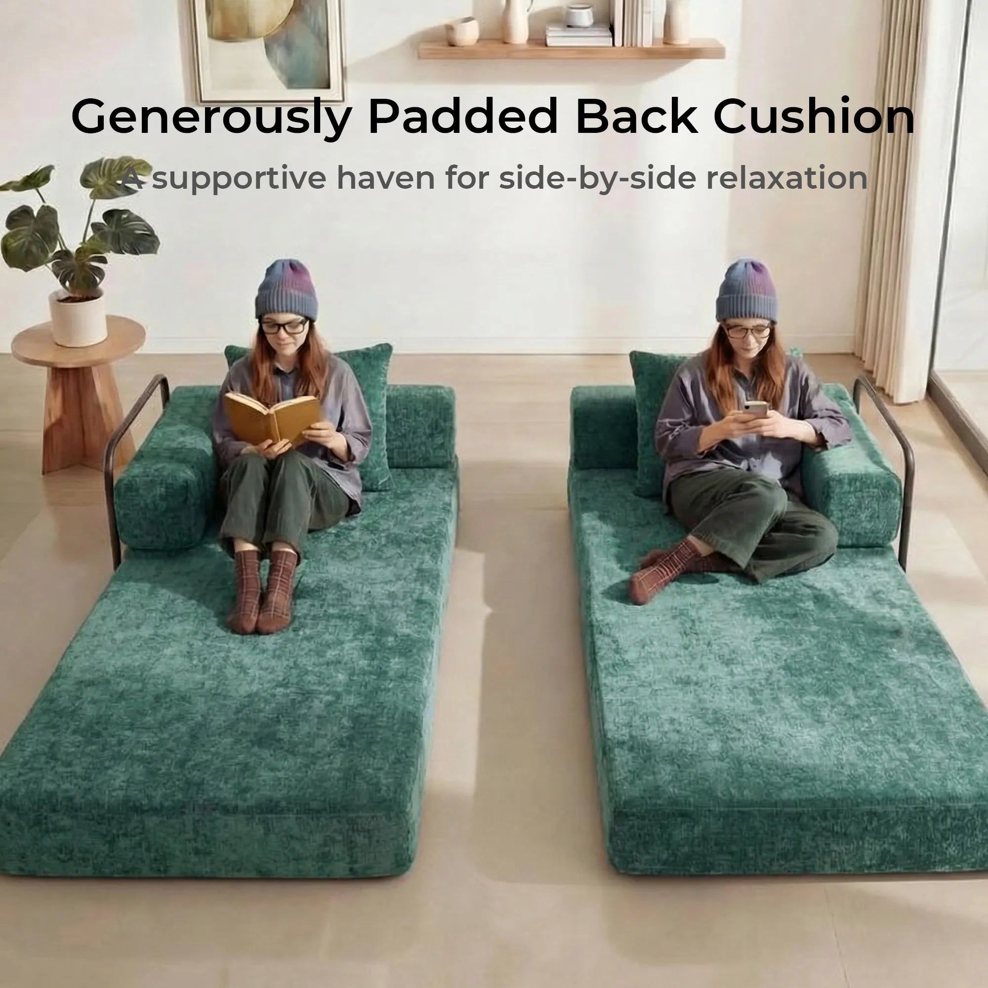 Selene Compressed Modular Sofa Bed-14.2" Seat Height