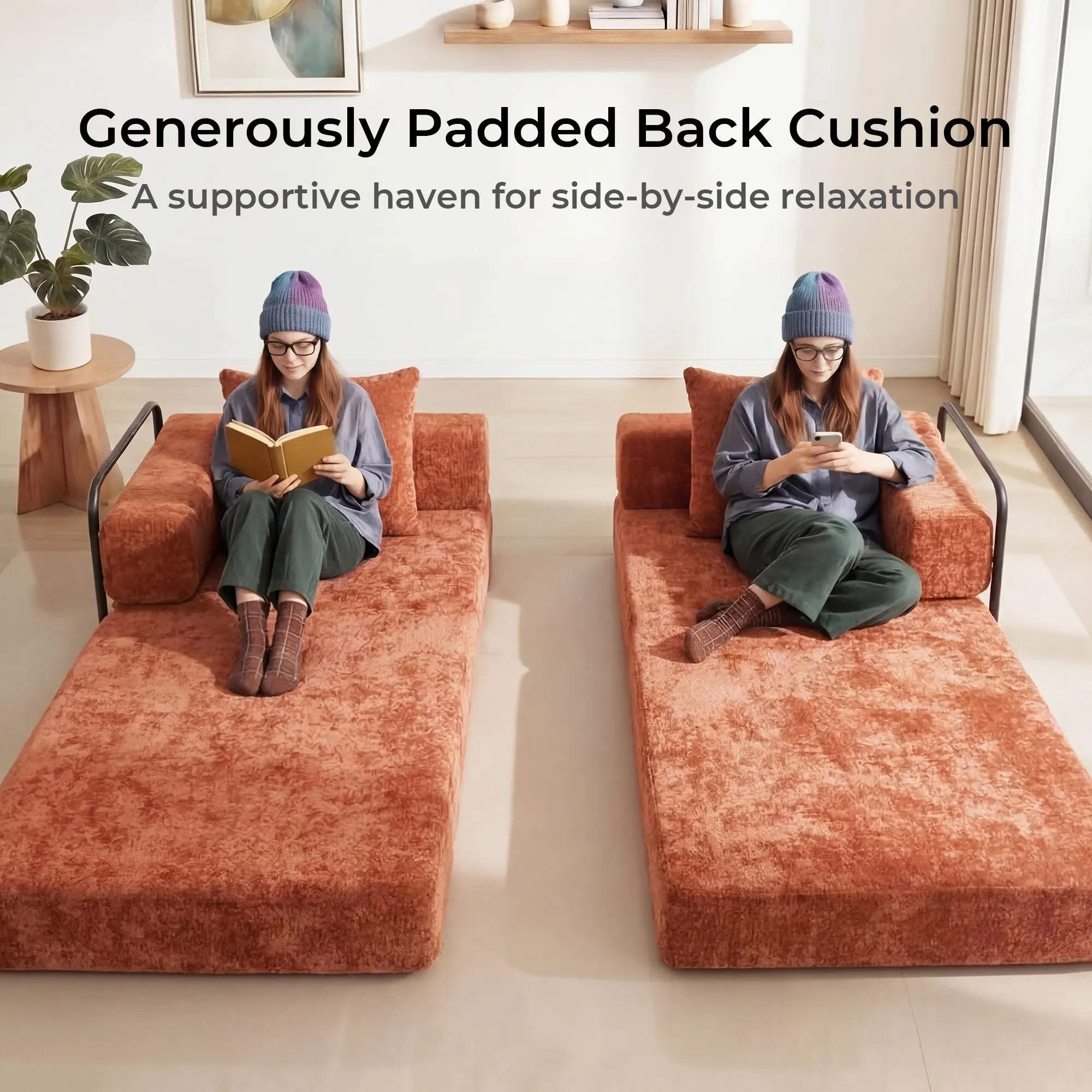 Selene Compressed Modular Sofa Bed-14.2" Seat Height