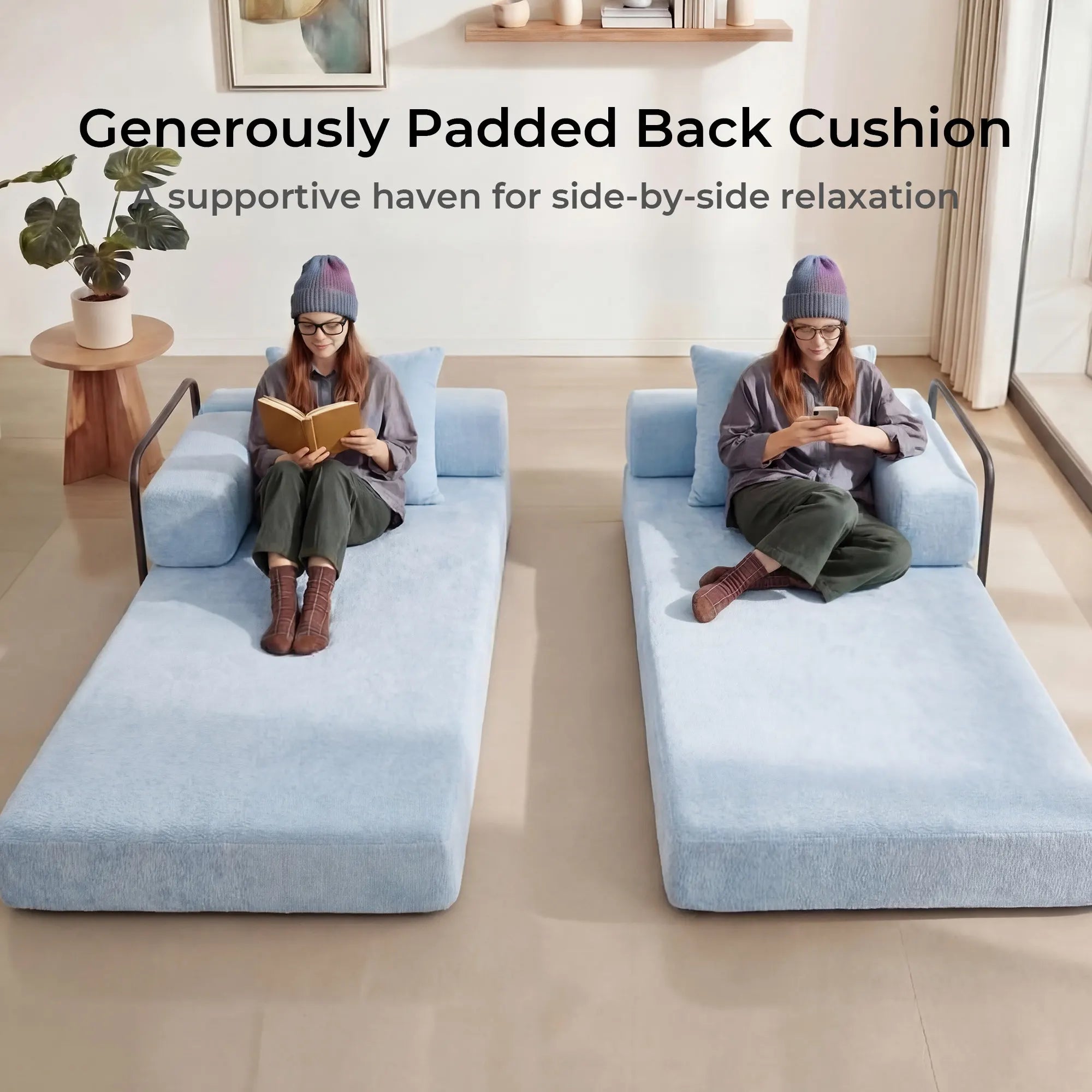 Selene Compressed Modular Sofa Bed-14.2" Seat Height