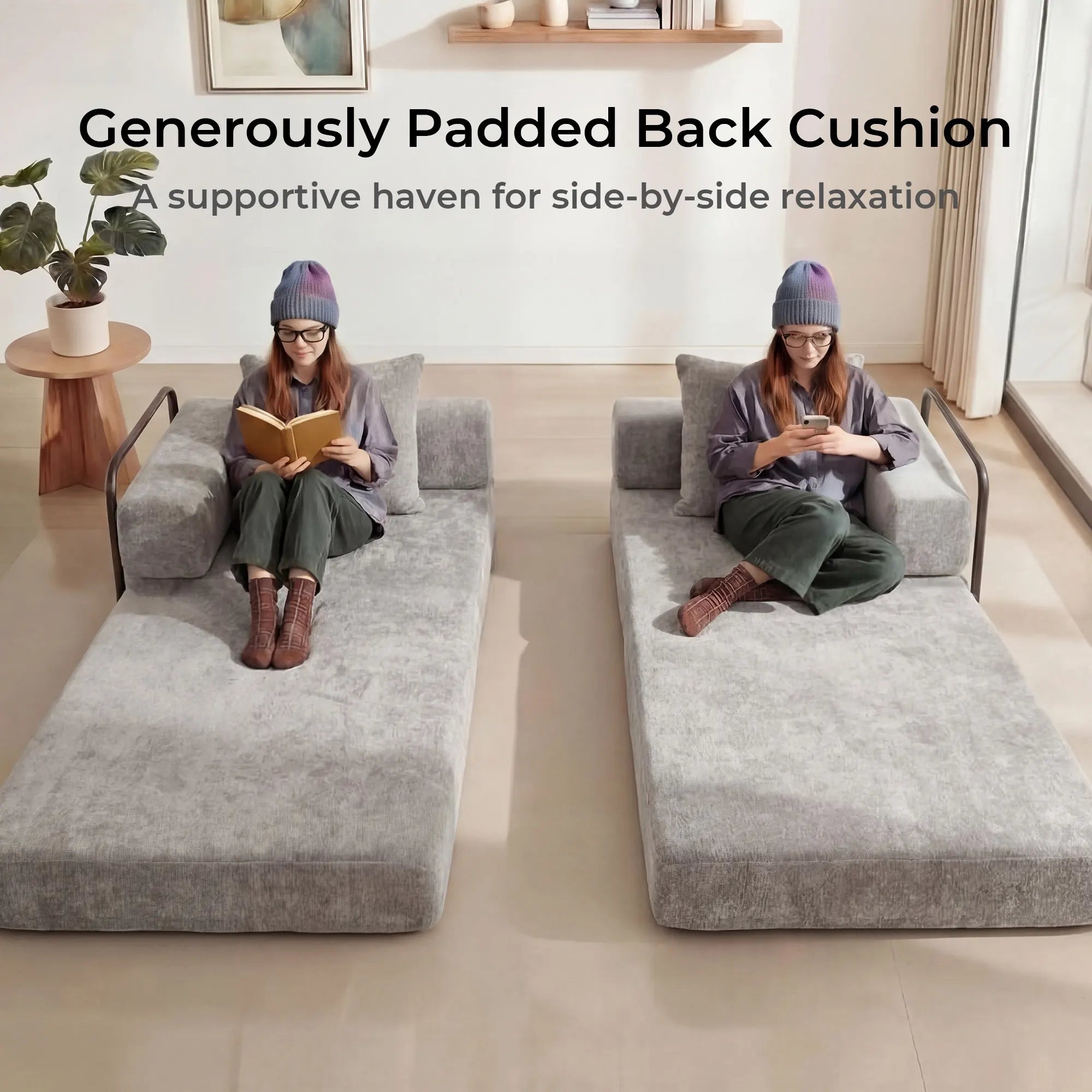 Selene Compressed Modular Sofa Bed-14.2" Seat Height