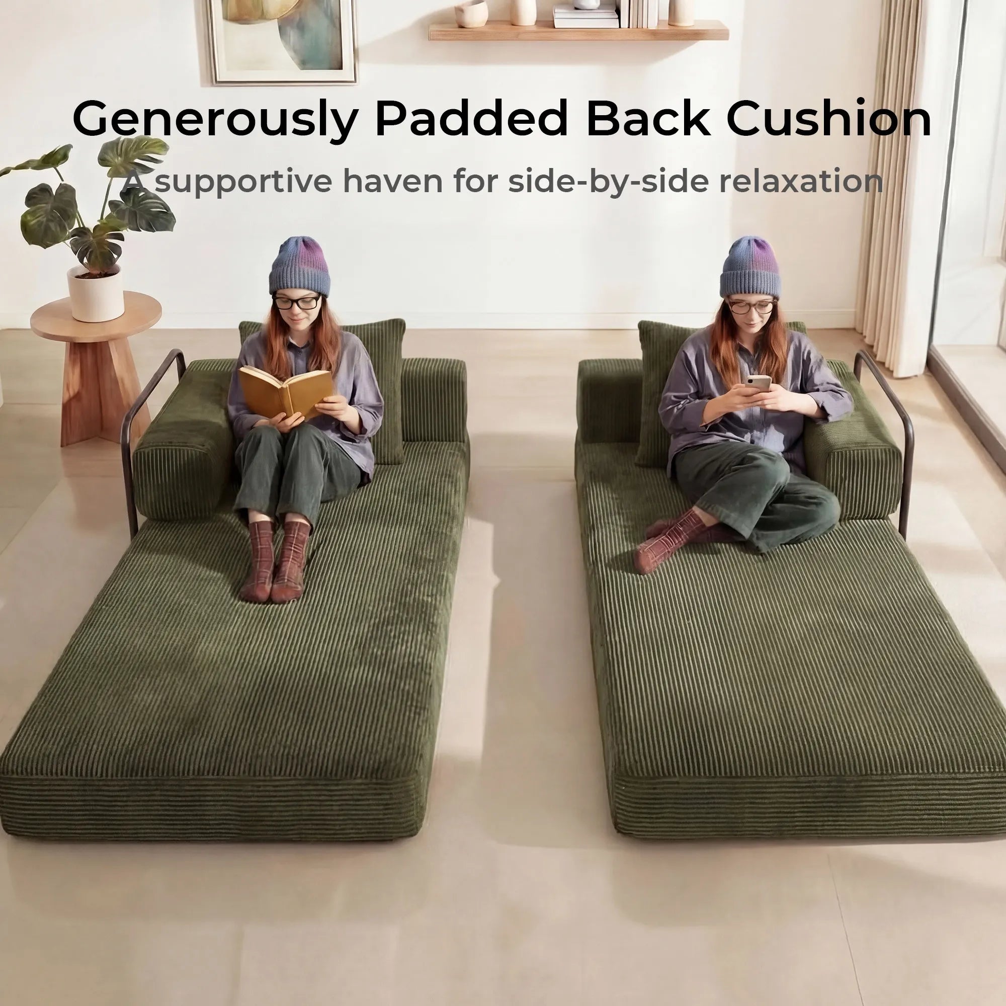 Selene Compressed Modular Sofa Bed-14.2" Seat Height