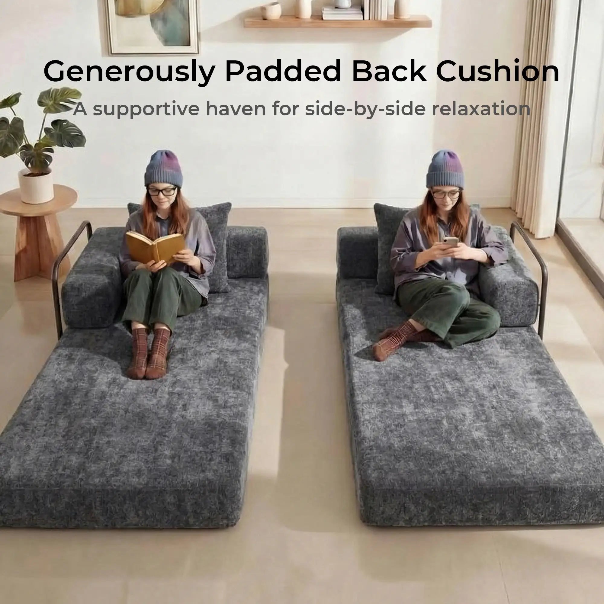 Selene Compressed Modular Sofa Bed-14.2" Seat Height