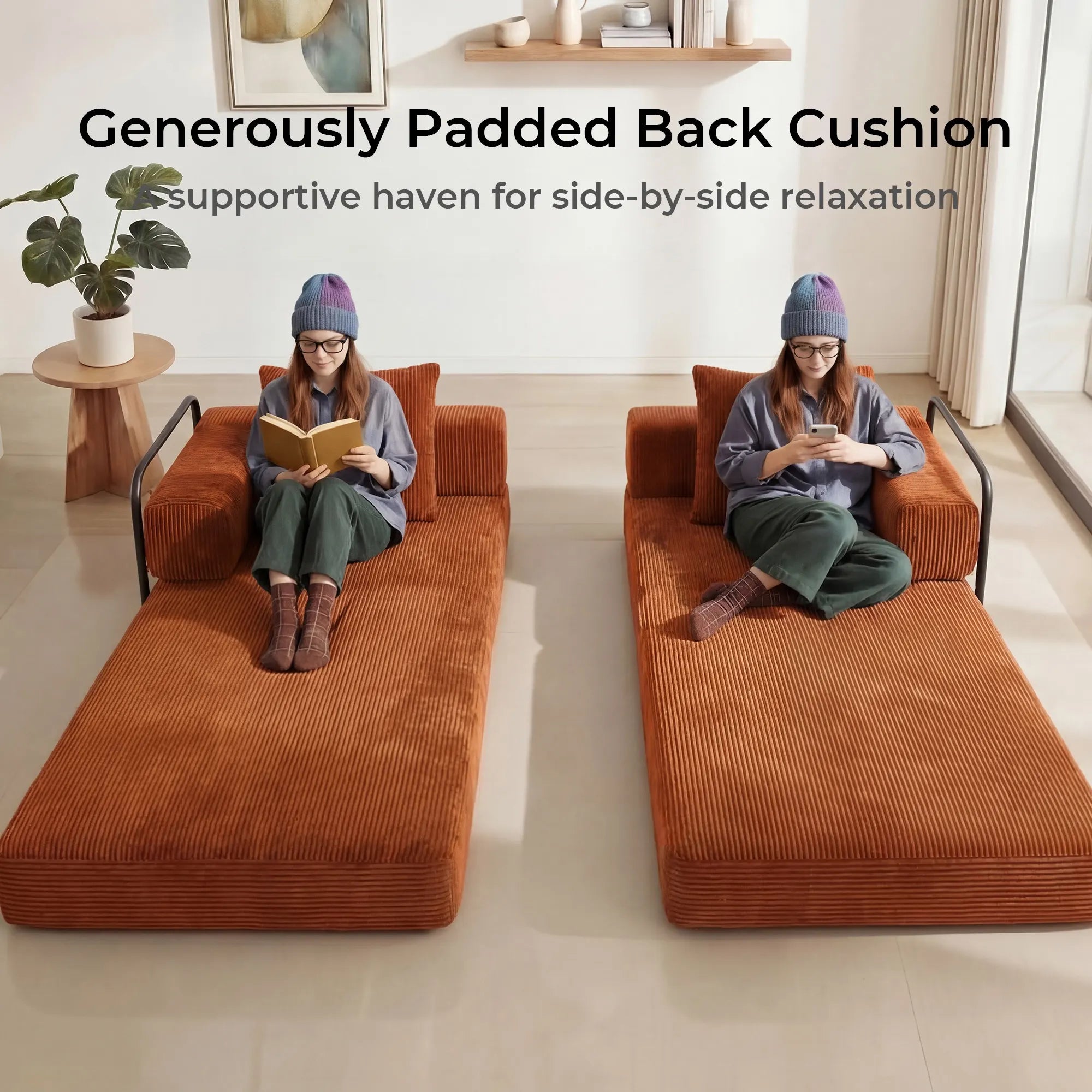 Selene Compressed Modular Sofa Bed-14.2" Seat Height