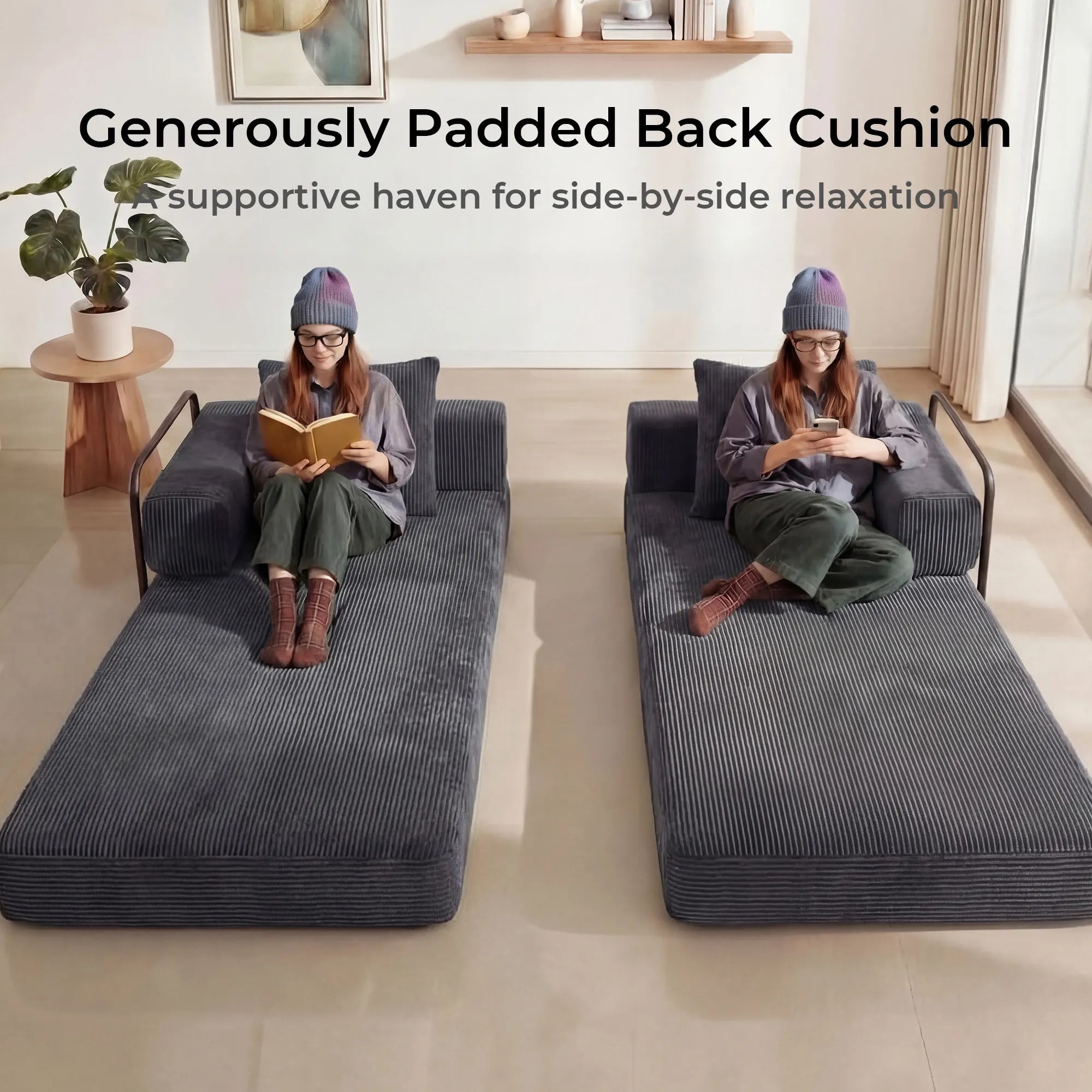 Selene Compressed Modular Sofa Bed-14.2" Seat Height