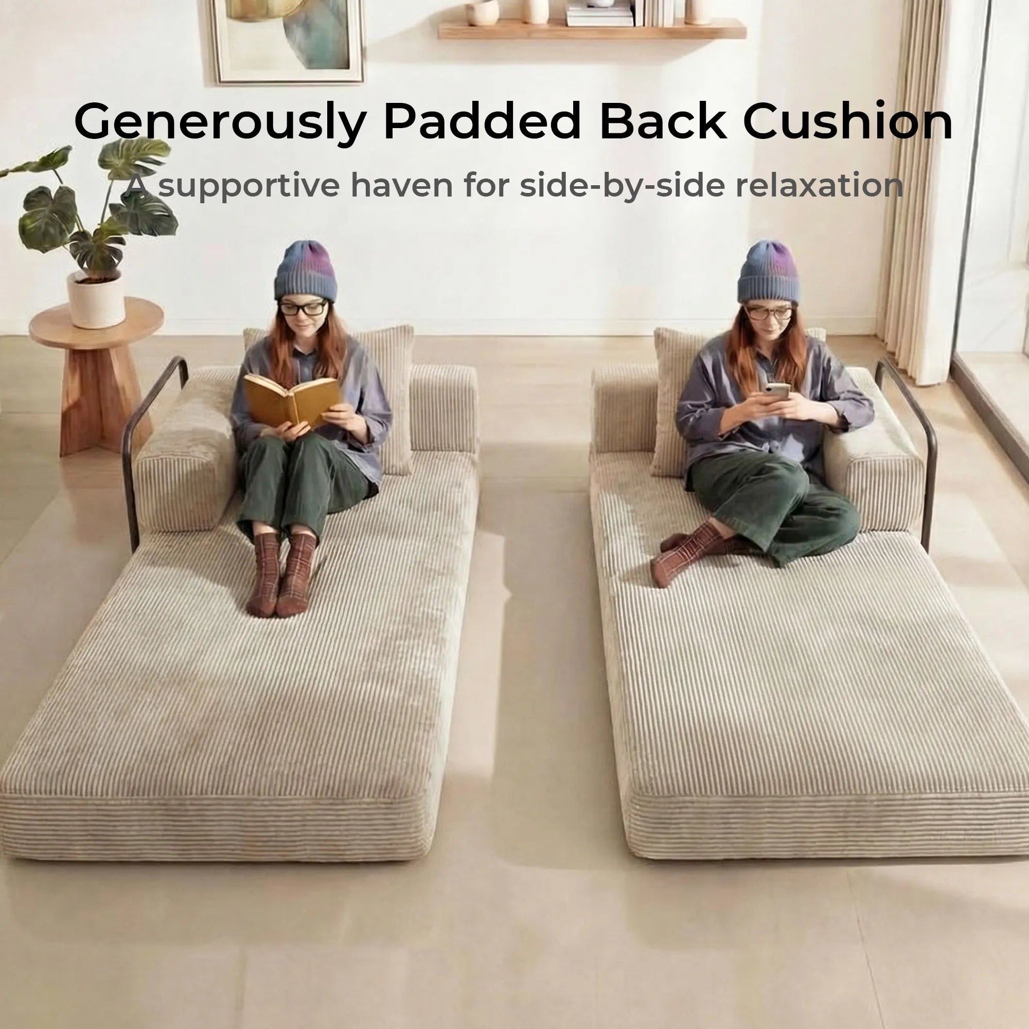 Selene Compressed Modular Sofa Bed-14.2" Seat Height